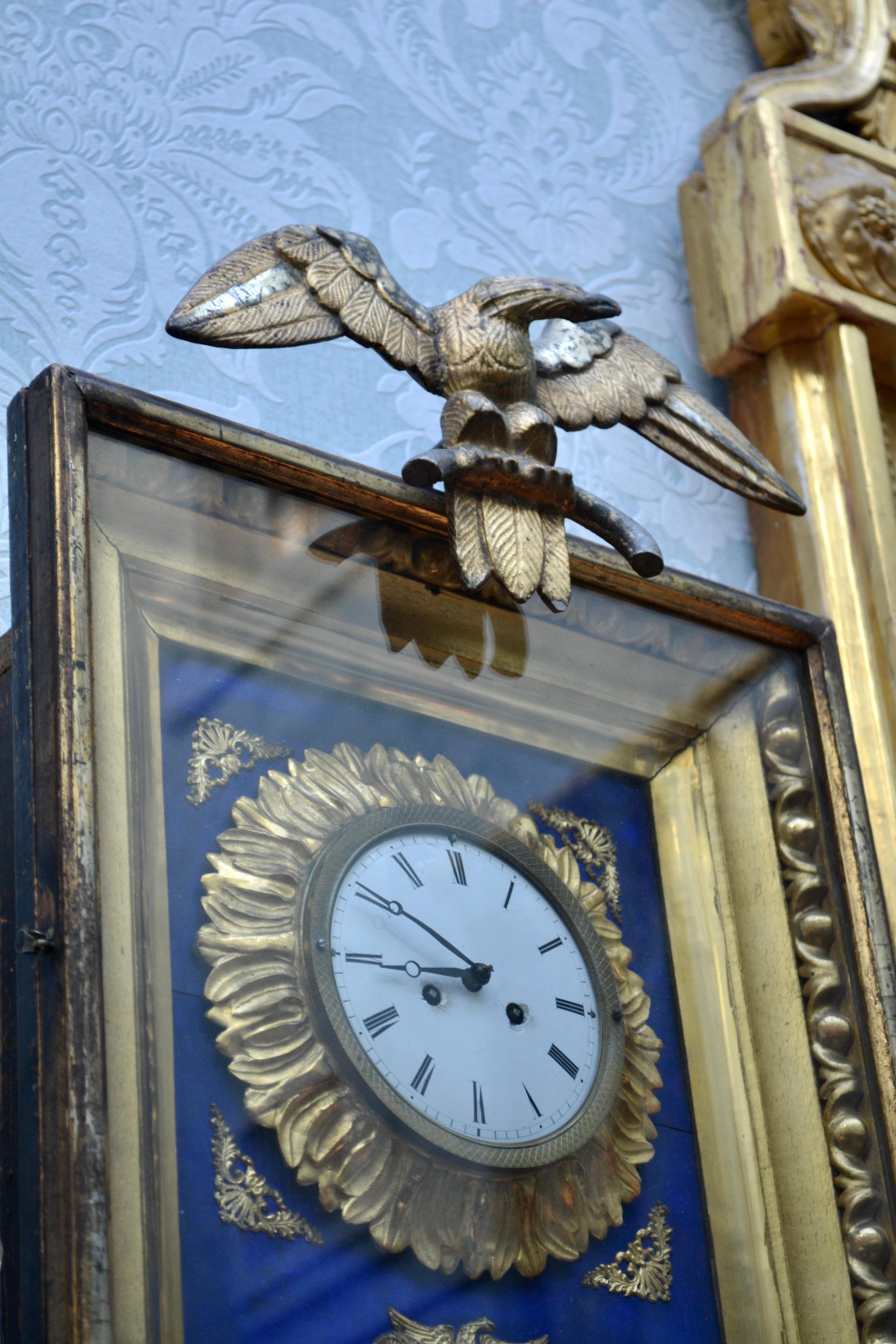 Early 19th Century Austrian Biedermeier Wall Clock For Sale 3