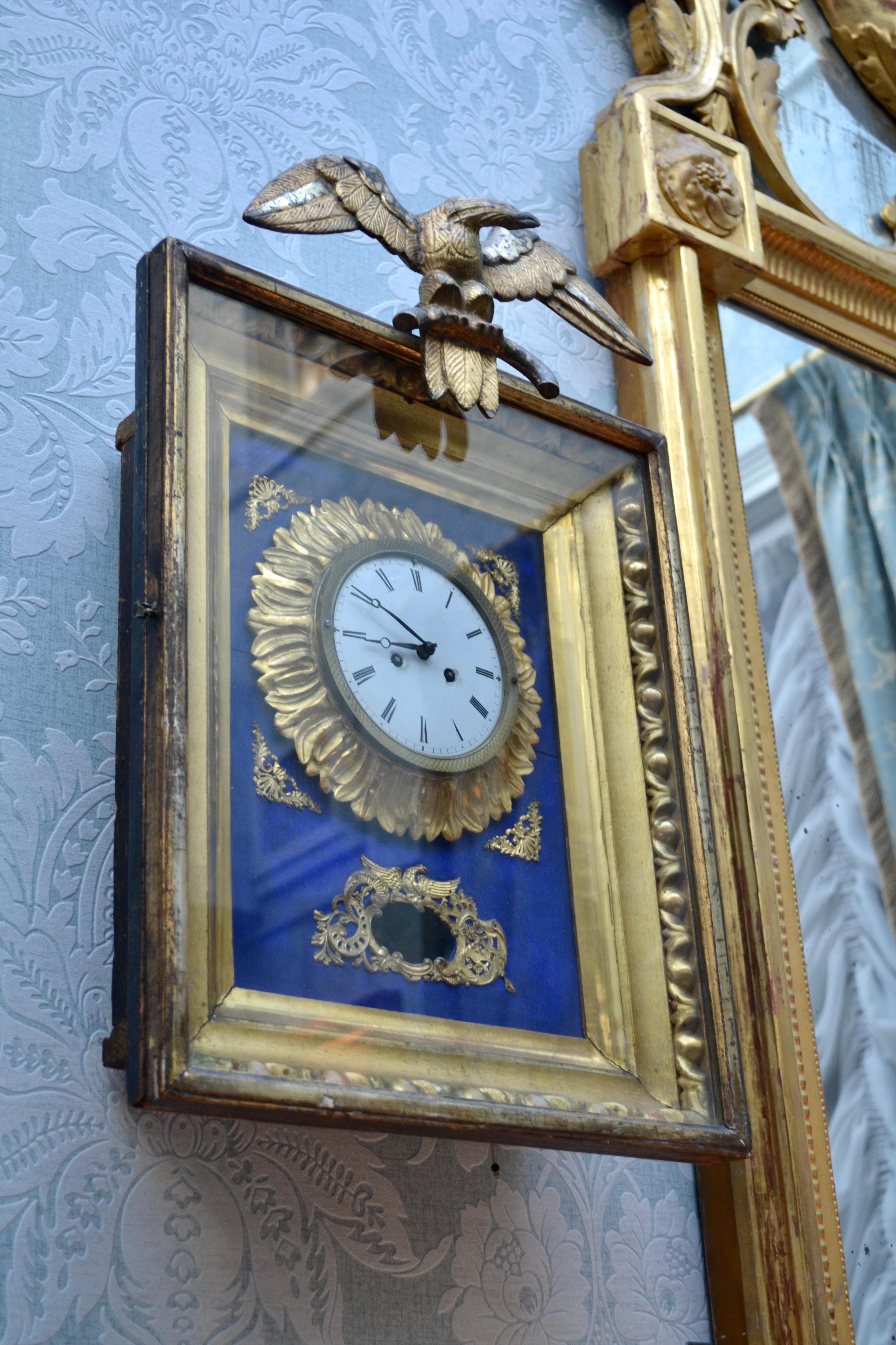 Early 19th Century Austrian Biedermeier Wall Clock For Sale 1