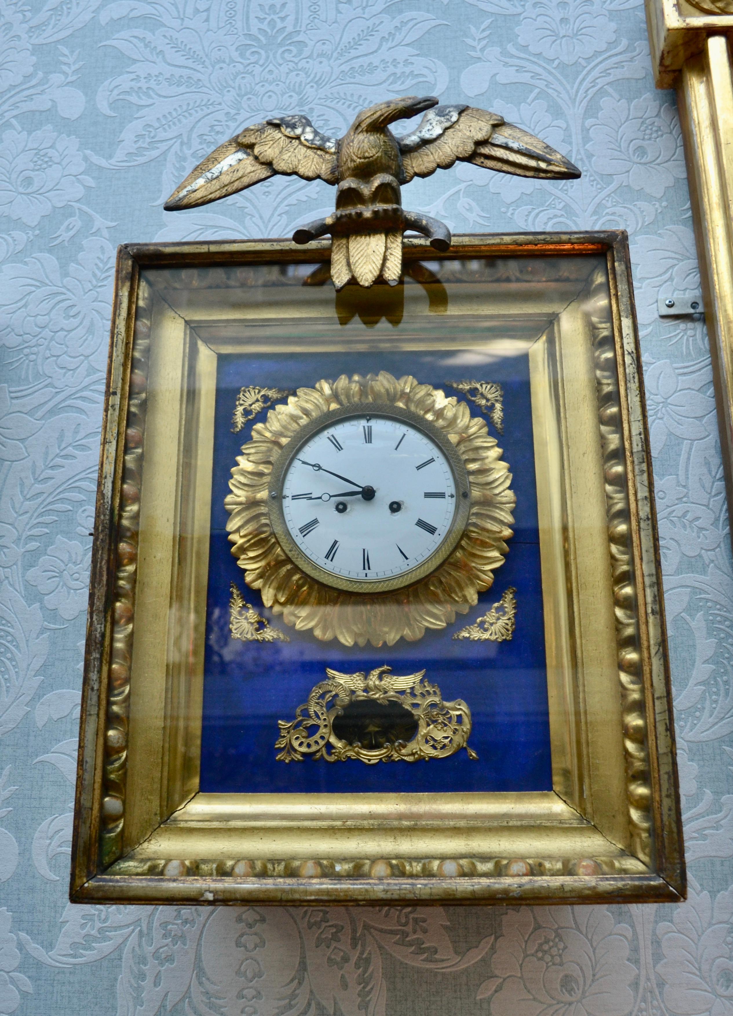 Early 19th Century Austrian Biedermeier Wall Clock For Sale 2