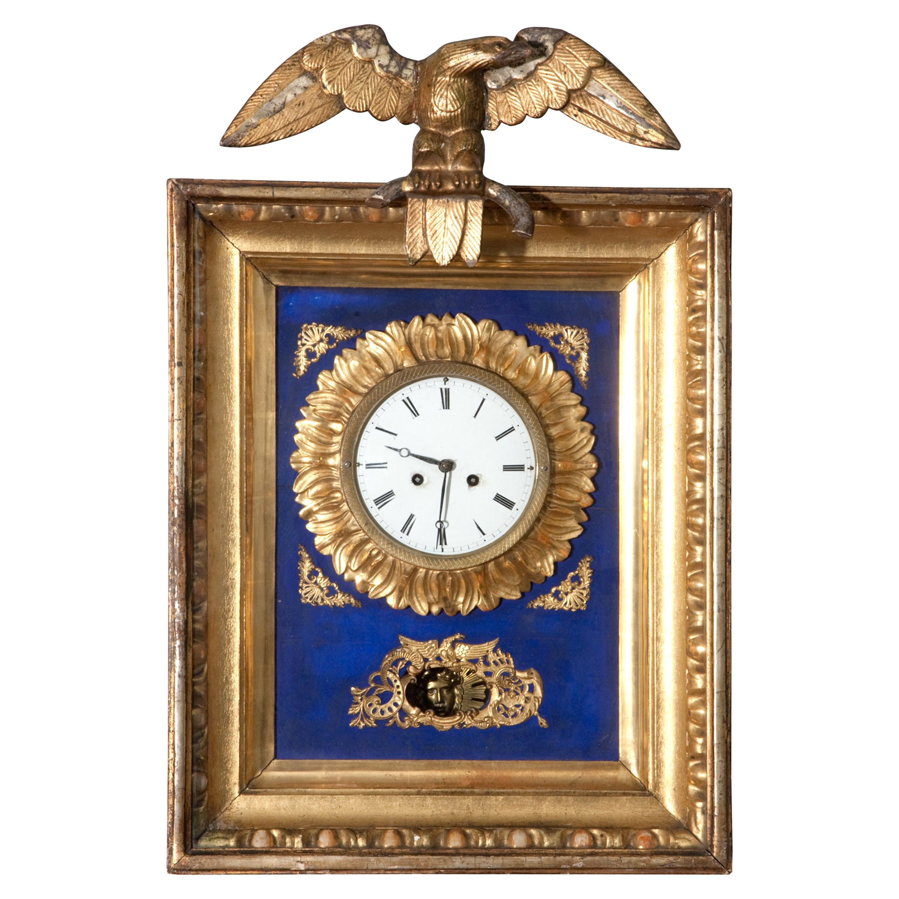 Early 19th Century Austrian Biedermeier Wall Clock For Sale