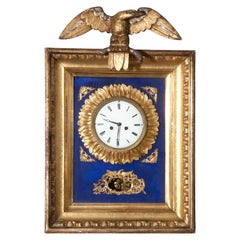 Horloge murale Biedermeier autrichienne du début du XIXe siècle