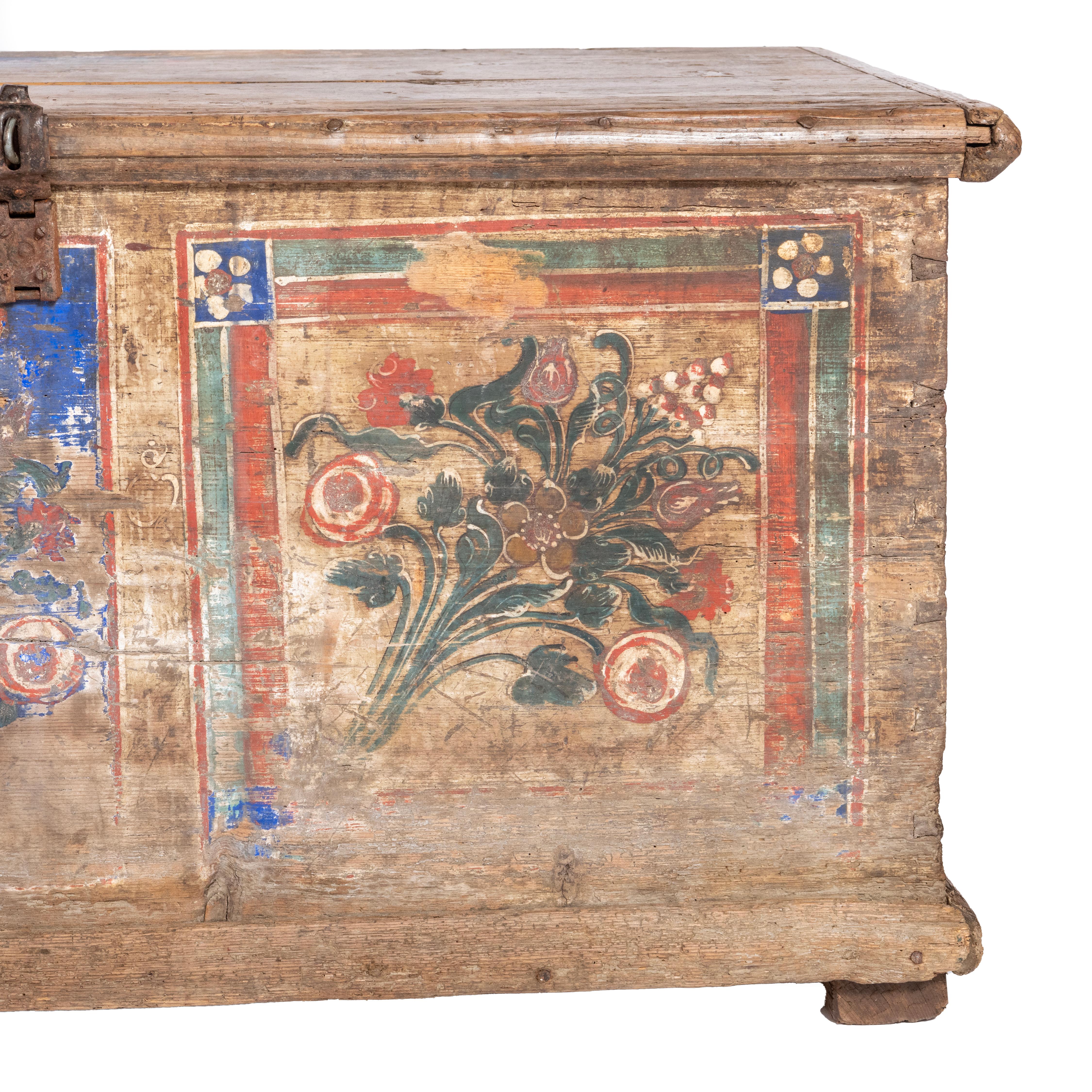 Arqueta austriaca de principios del siglo XIX con pintura original en venta 5