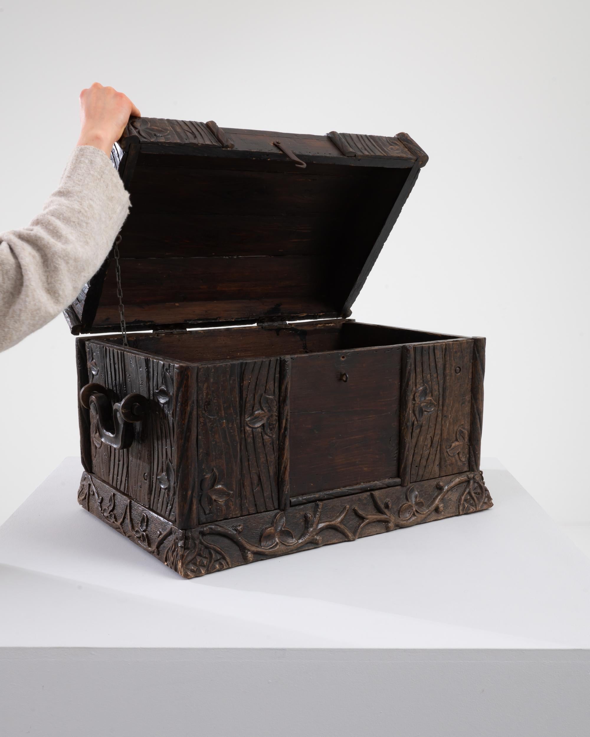 Early 19th Century Austrian Wooden Trunk For Sale 2