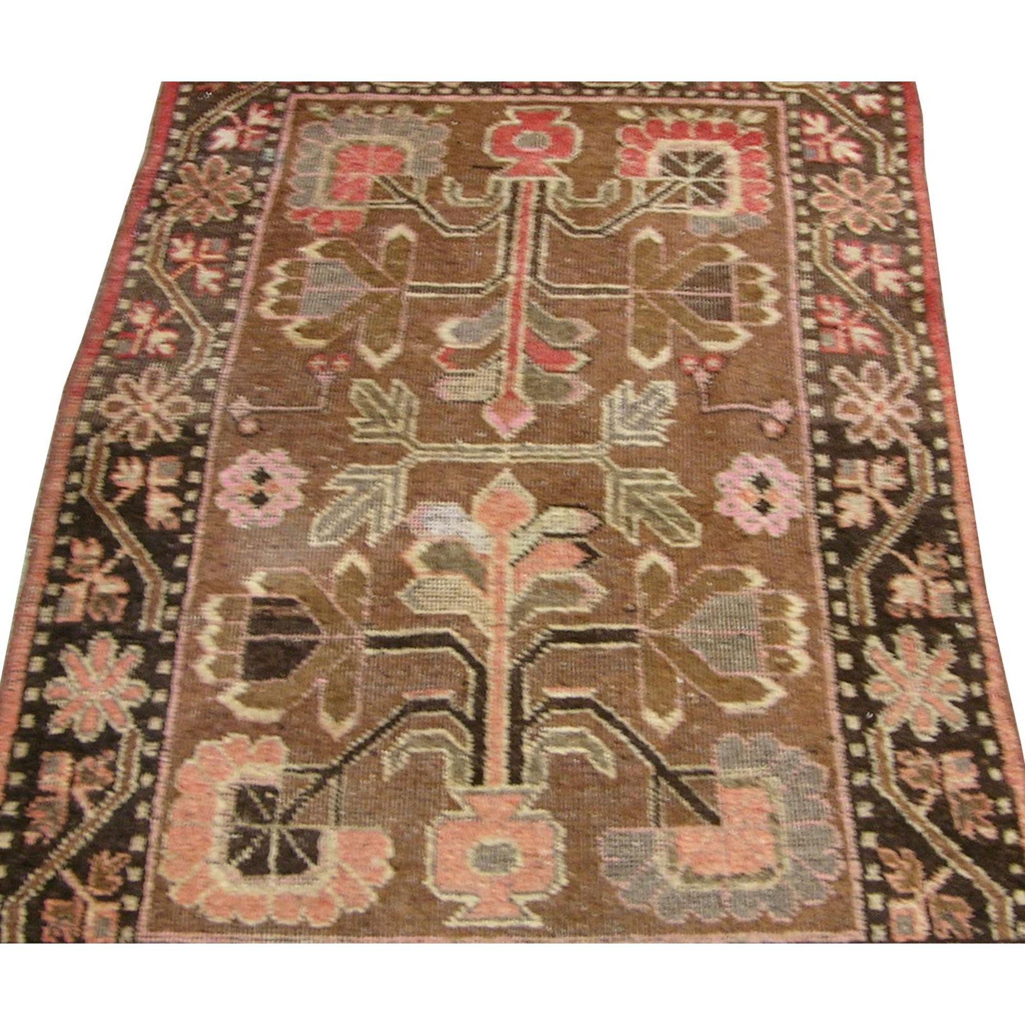 Other Early-19th Century Authentic Uzbek Samarkand Rug 4'8'' X 2'9'' For Sale