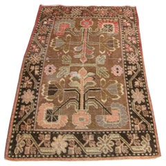 Authentischer uschanischer Samarkand-Teppich aus dem frühen 19. Jahrhundert 4'8'' X 2'9''