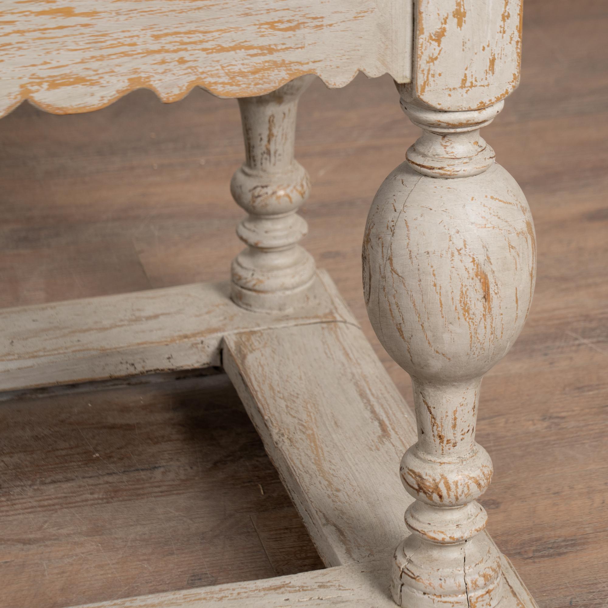 Early 19th Century Baroque Oak Work Table Refectory Table from Denmark For Sale 5