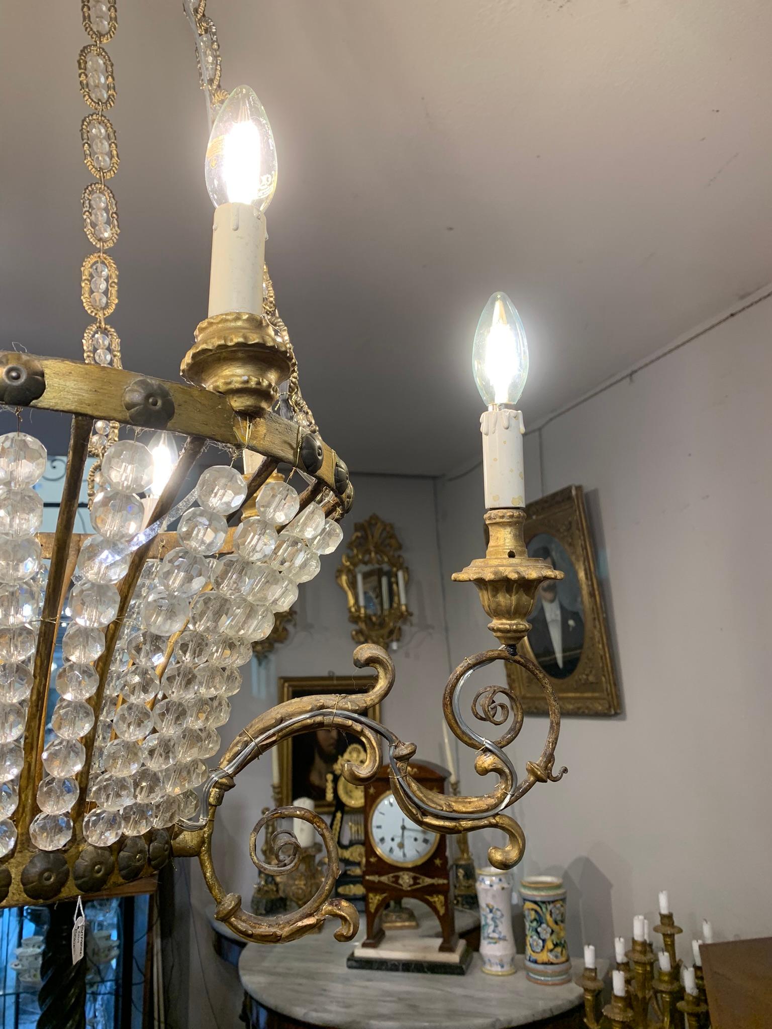 Candelabro de cesta de principios del siglo xix Cristal en venta