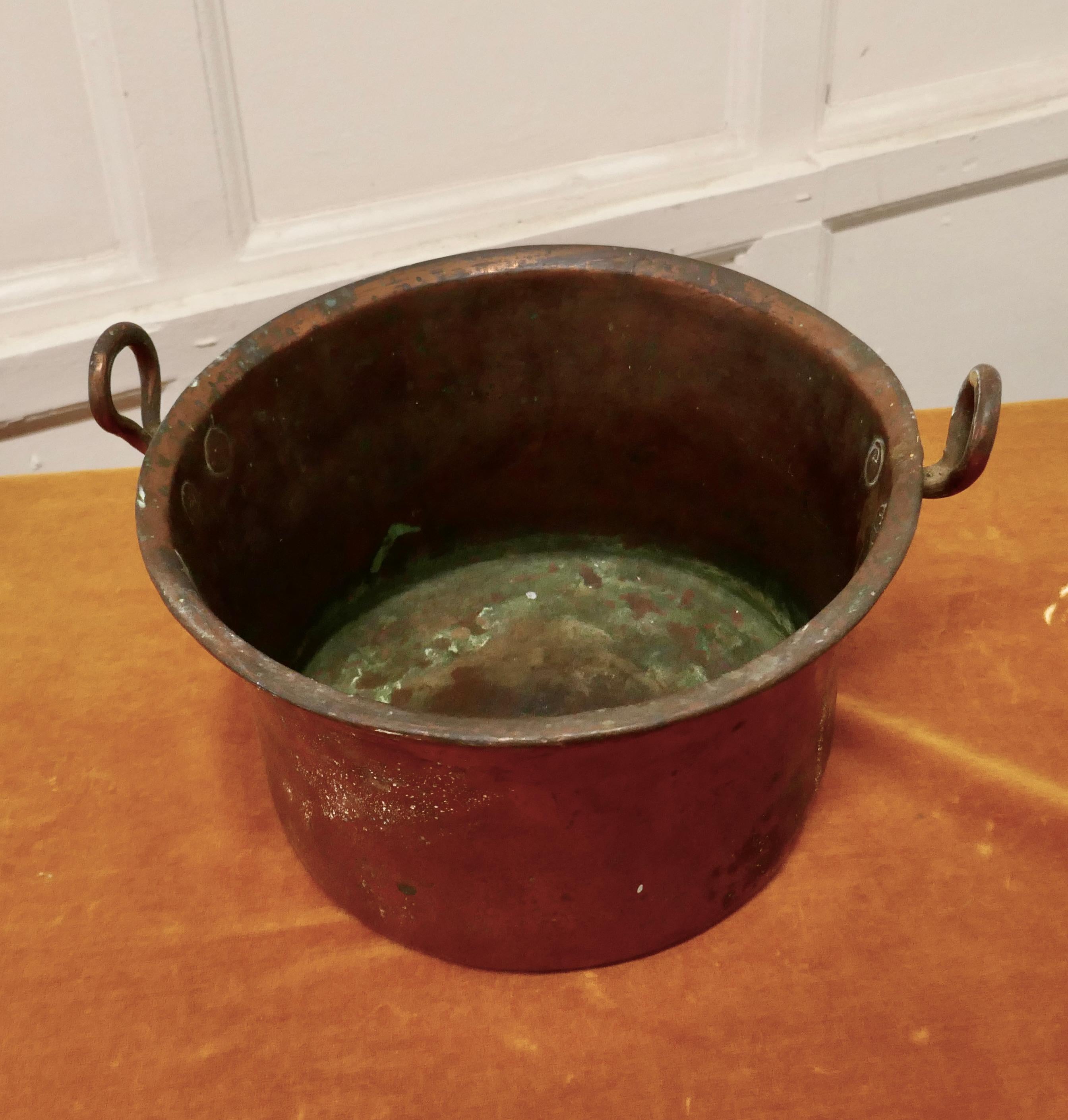 Early 19th Century Beaten Copper Cooking Pot, Cauldron 2