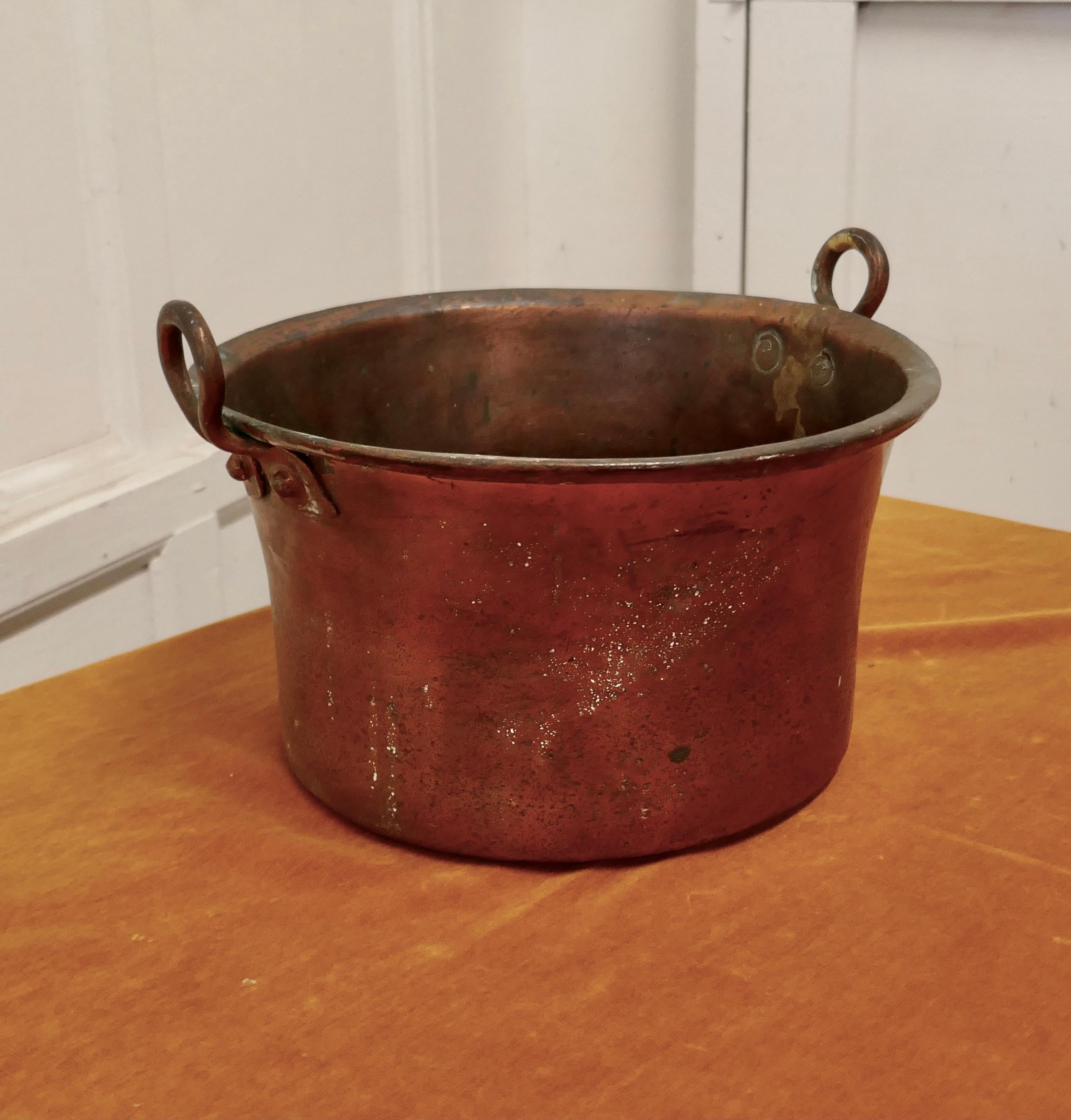 Early 19th Century Beaten Copper Cooking Pot, Cauldron 3