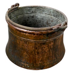 Antique Early 19th Century Beaten Copper Cooking Pot, Cauldron
