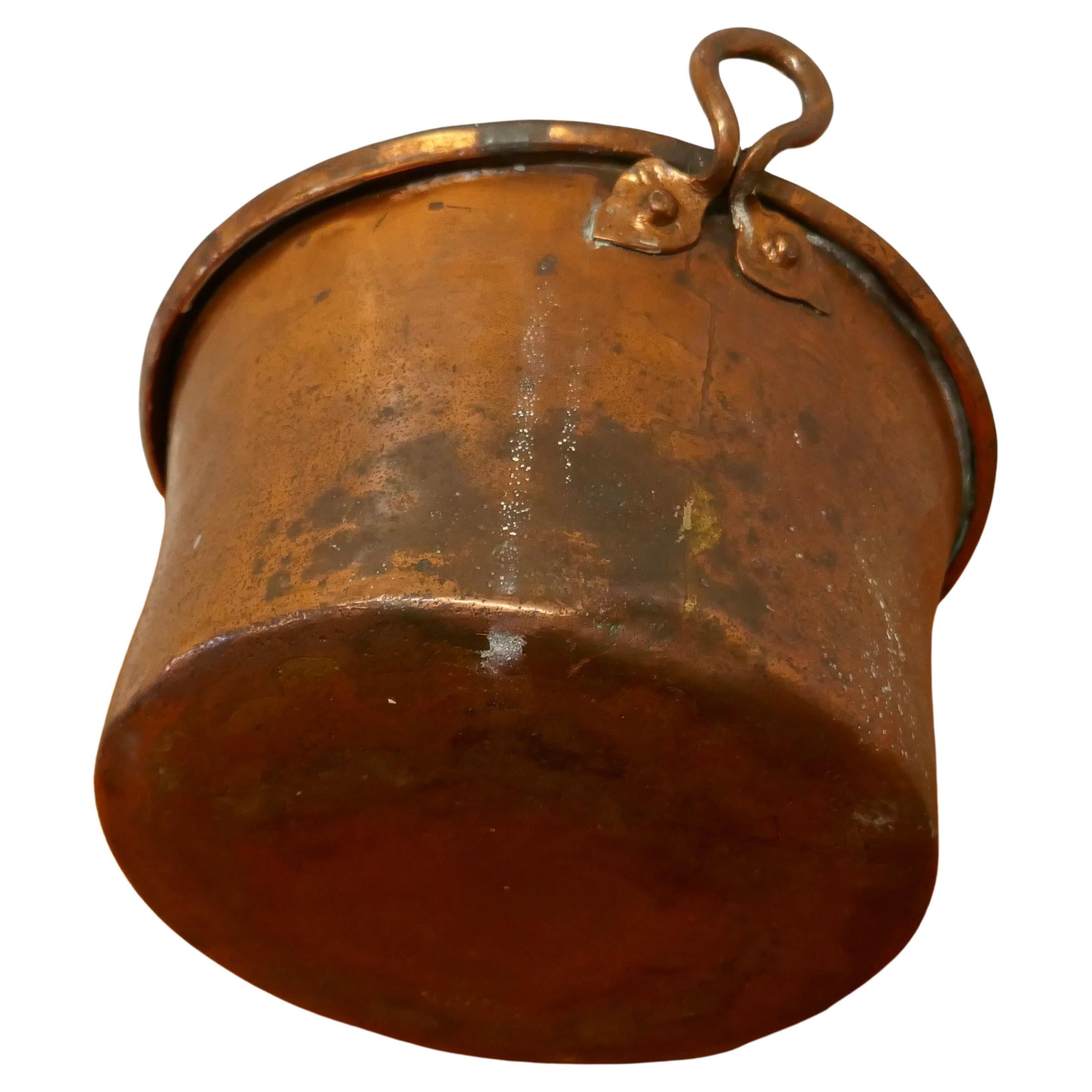 Early 19th Century Beaten Copper Cooking Pot, Cauldron