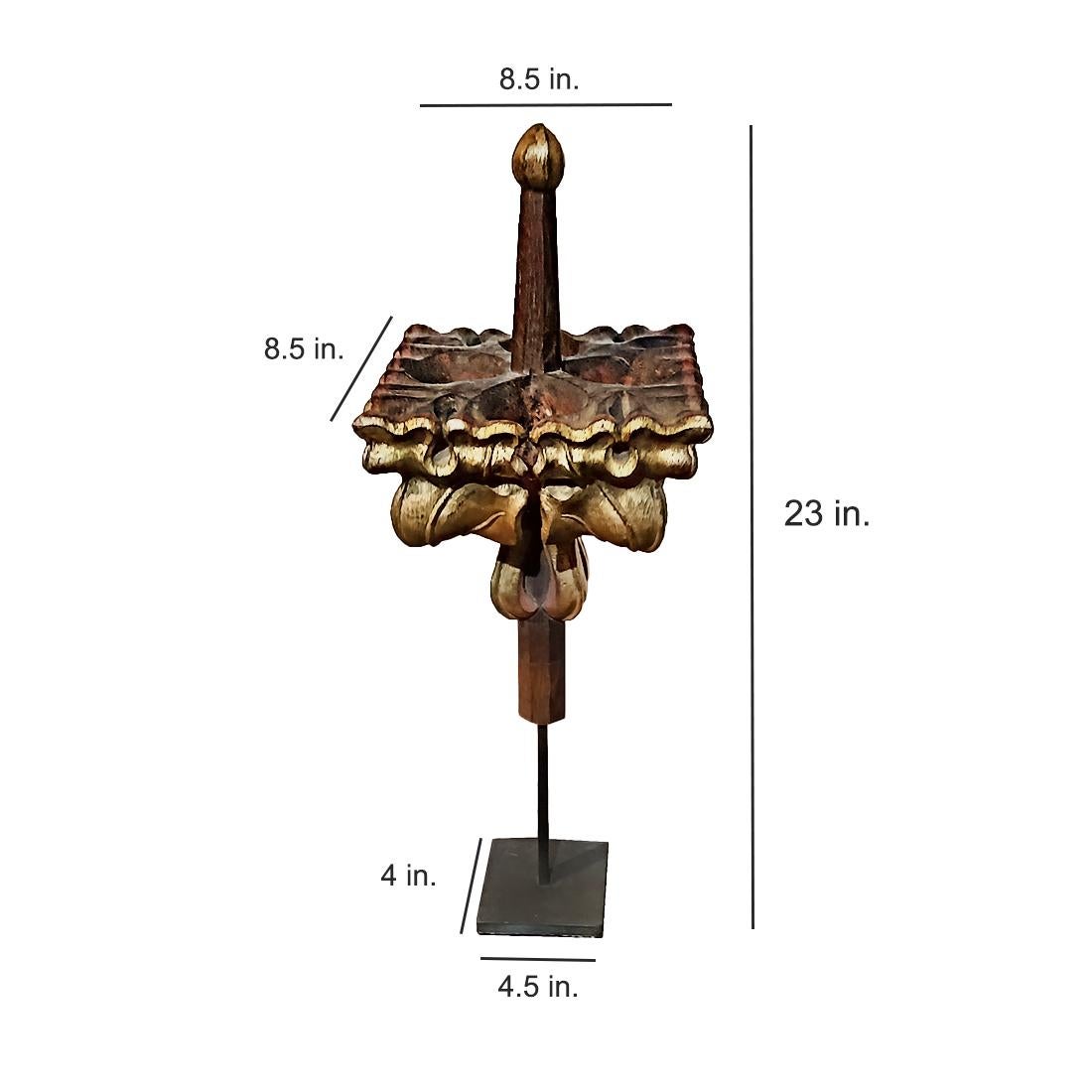 Belgischer Giltwood-Finial aus dem frühen 19. Jahrhundert, auf Stand im Angebot 9