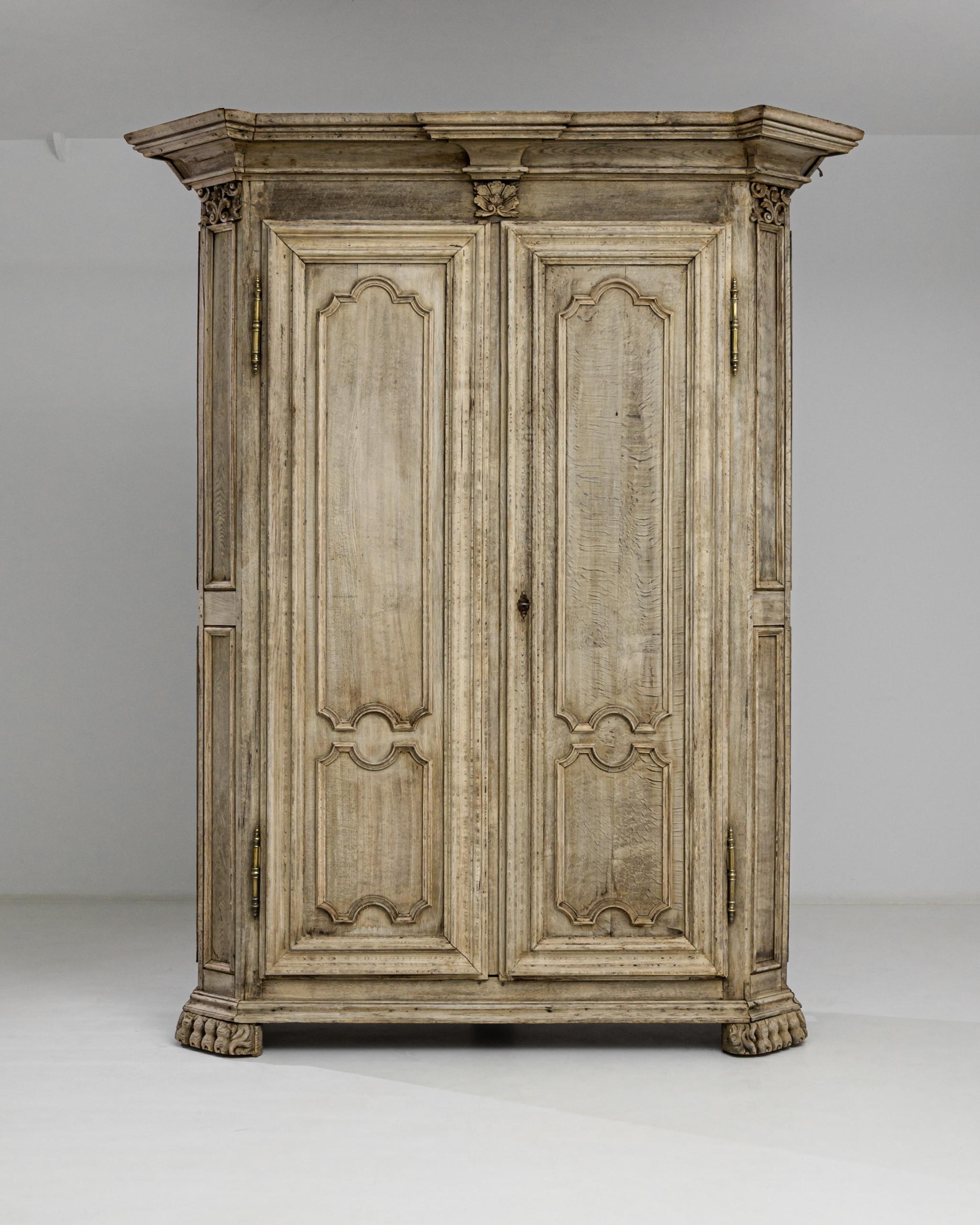 French Provincial Early 19th Century Belgian Oak Armoire