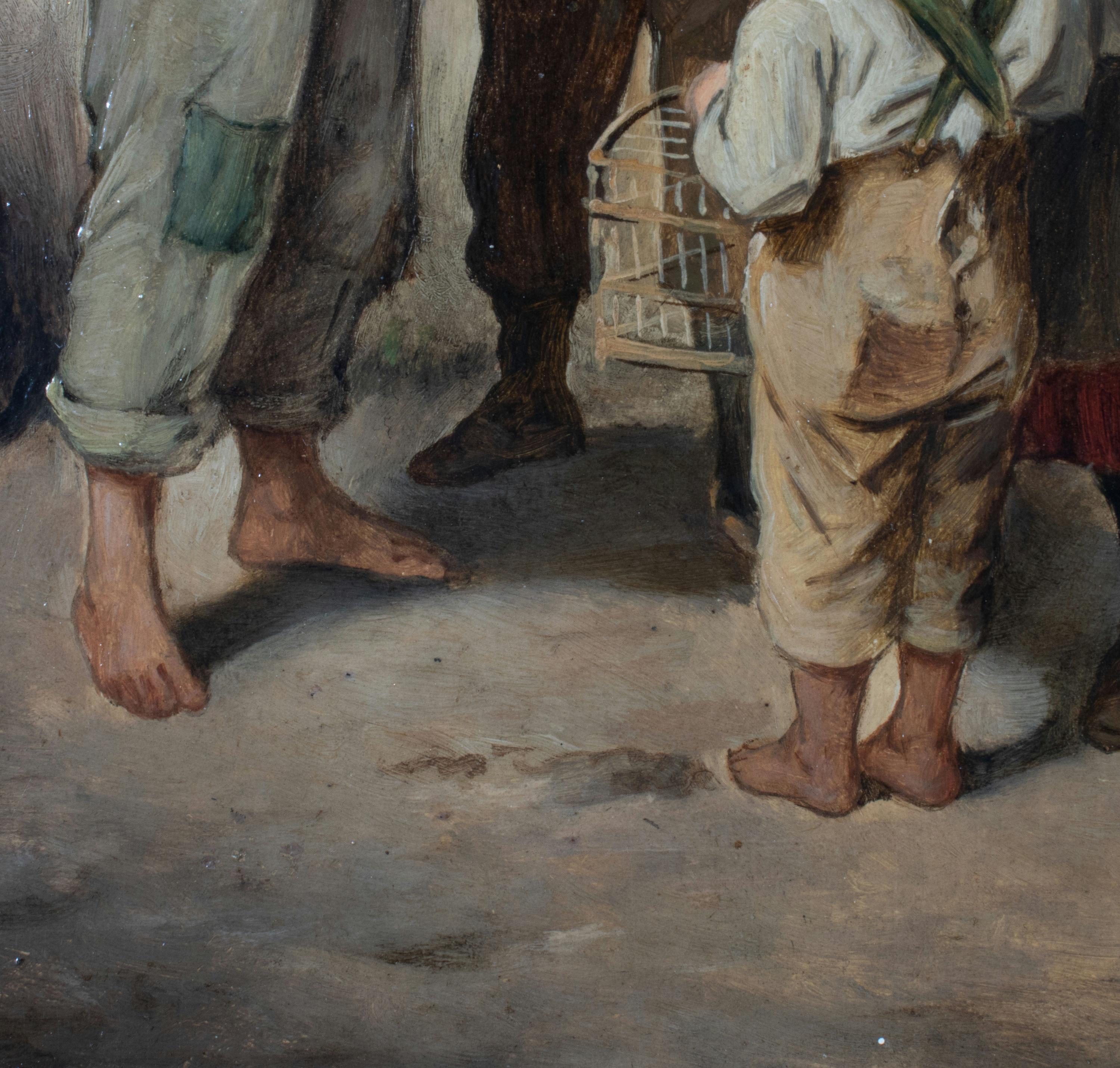 Vittoriano Olio su pannello di André Collin del primo Ottocento belga in vendita