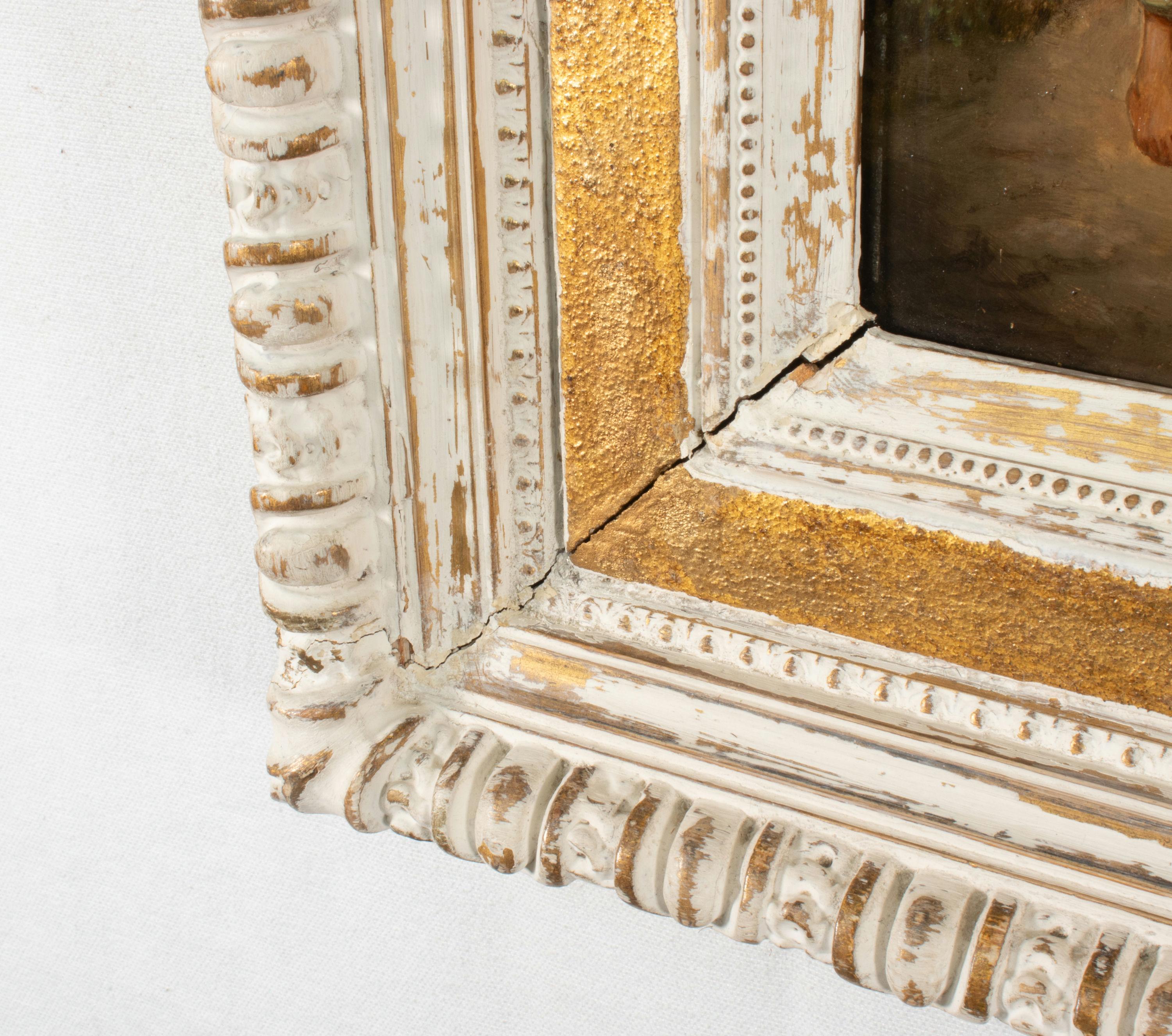 Legno Olio su pannello di André Collin del primo Ottocento belga in vendita
