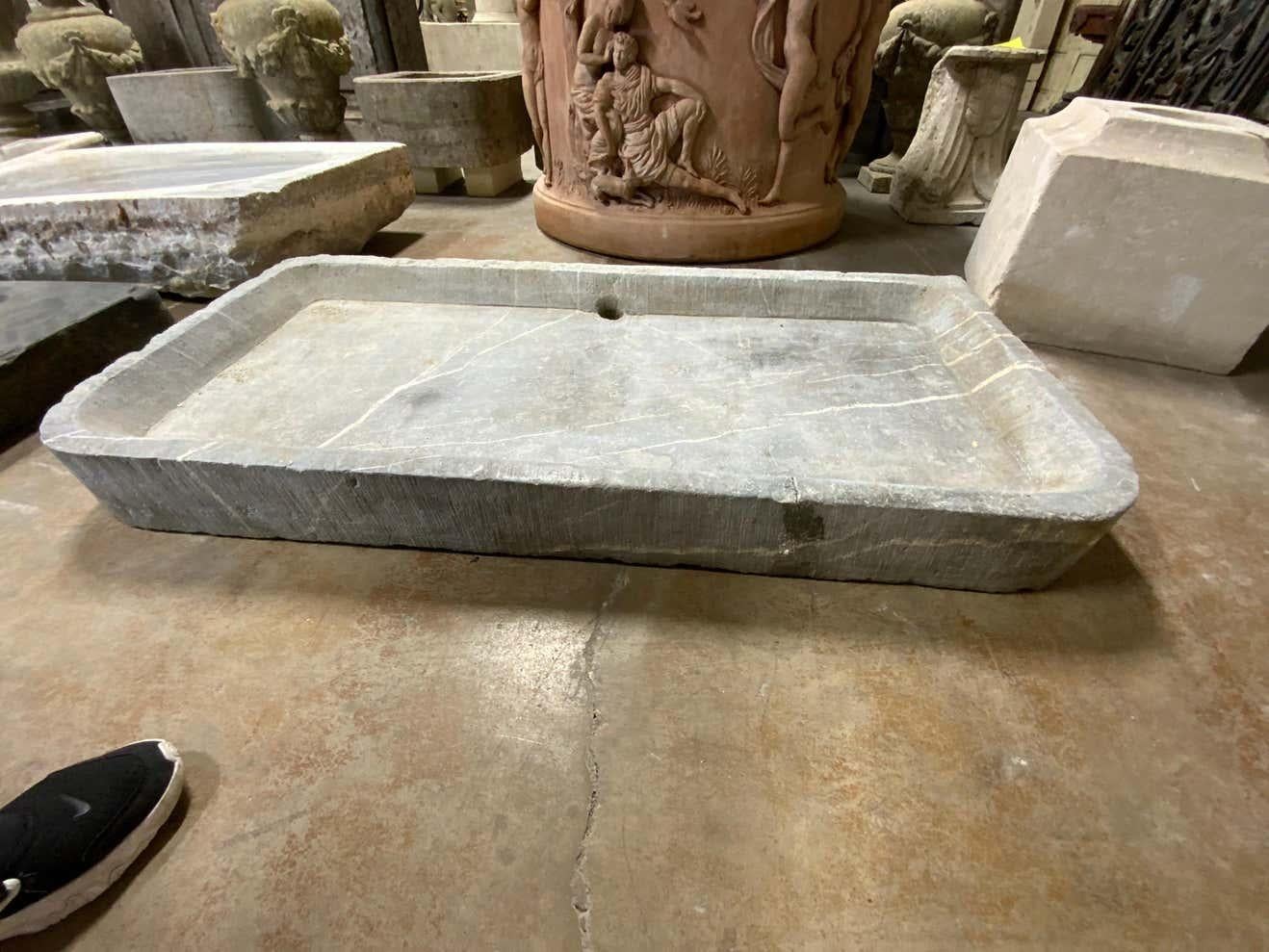 This gorgeous bluestone sink dates back to the early 1800s. Origin; Belgium.
