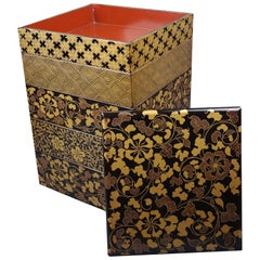 Early 19th Century, Bento Box with Arabesque and Cherry Blossom Design, Japan