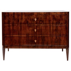 Early 19th Century Biedemeier Walnut Chest Of Drawers
