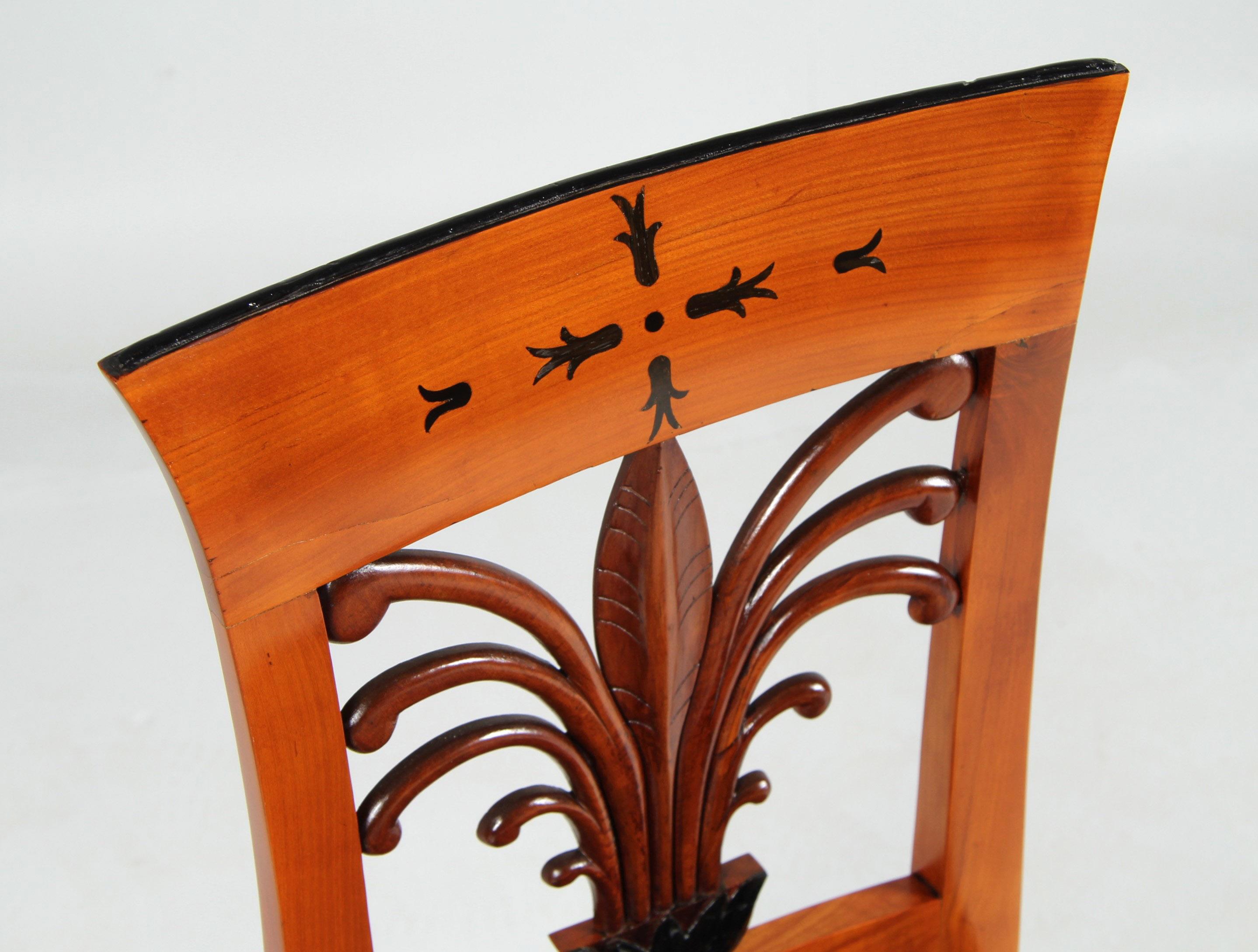 Early 19th Century Biedermeier Chair, Cherry, Germany (Bavaria) 1800-1810 For Sale 3