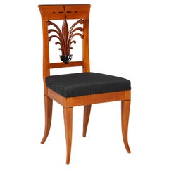 Sedia Biedermeier dell'inizio del XIX secolo, ciliegio, Germania (Baviera) 1800-1810