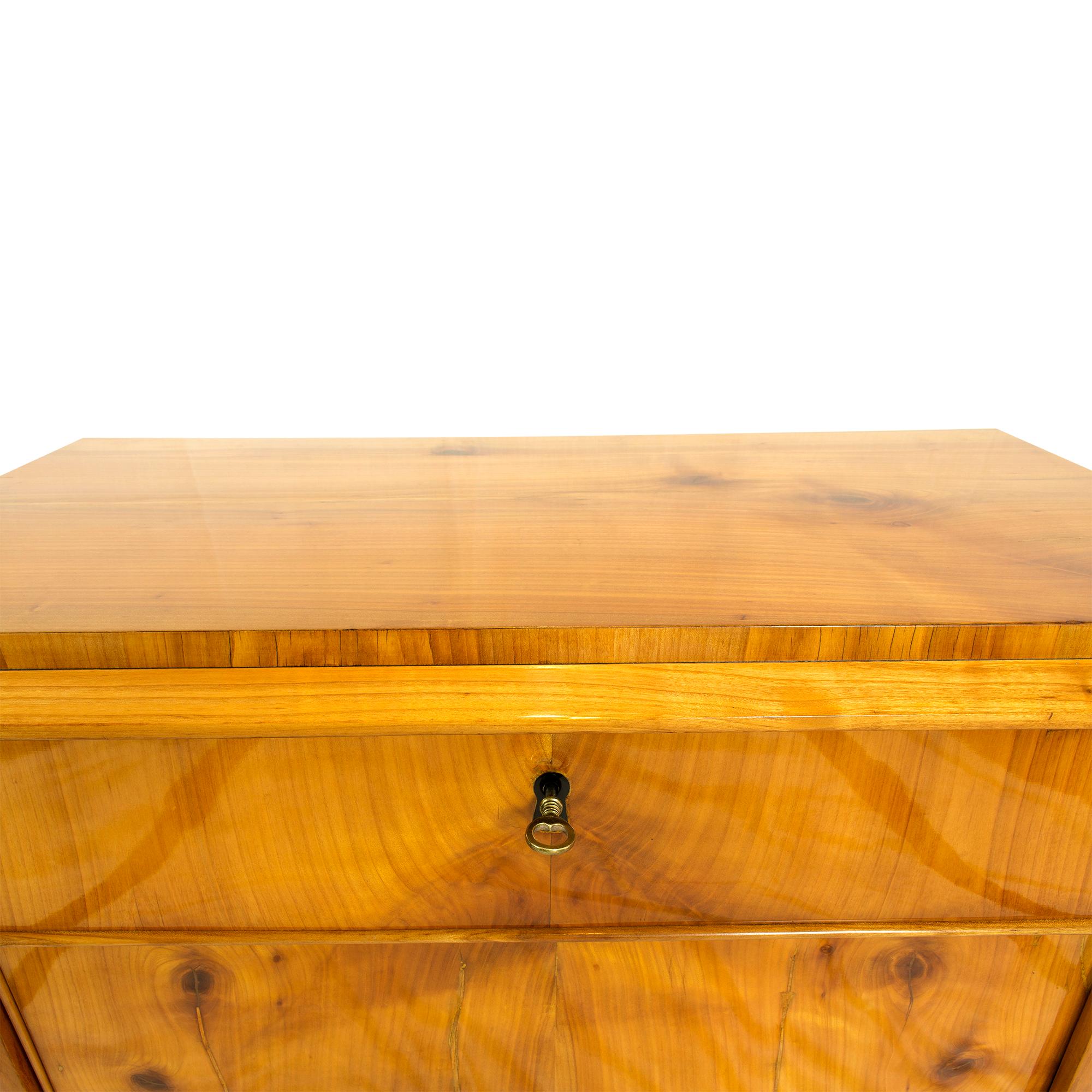 Medio armario de una puerta de cerezo Biedermeier de principios del siglo XIX en venta 3