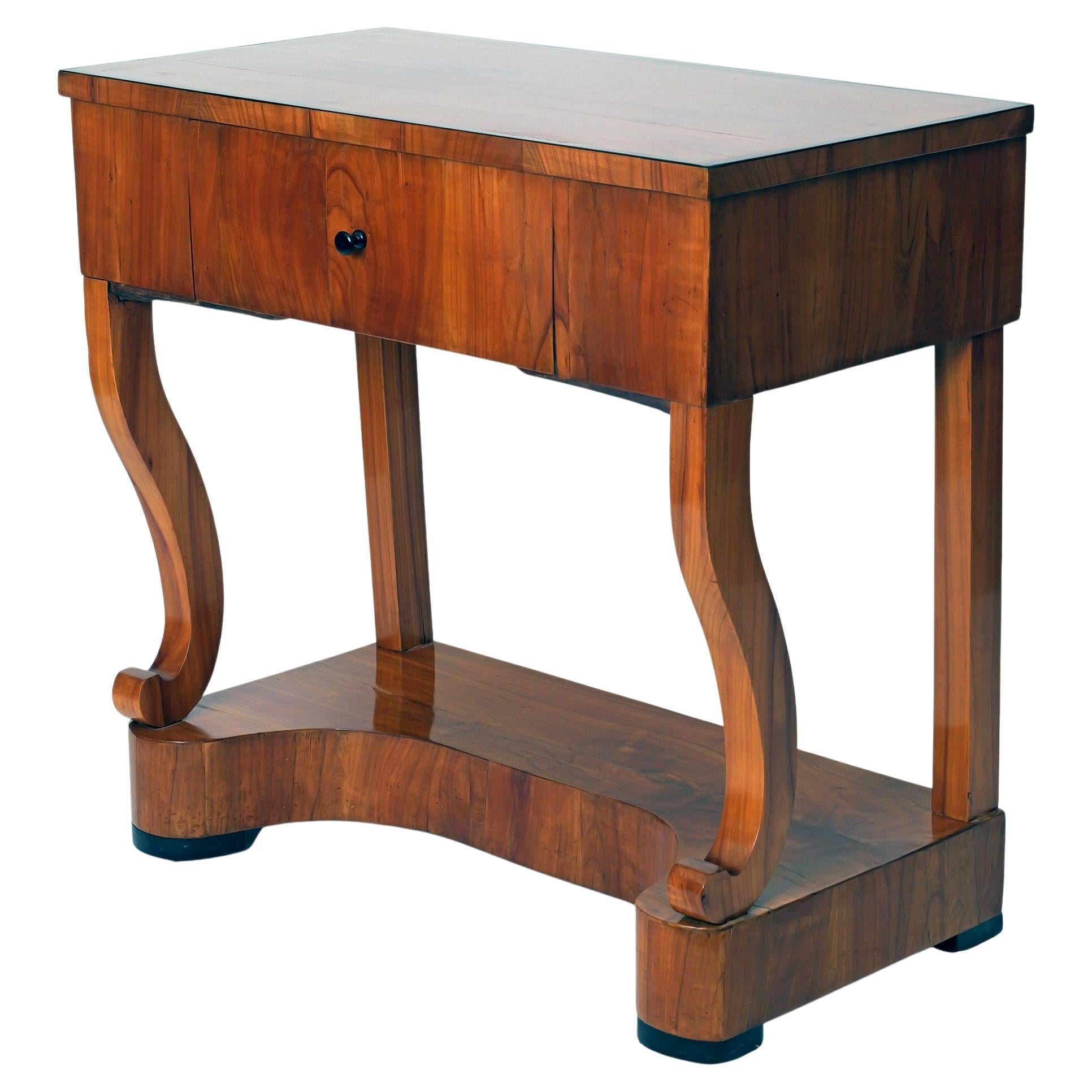 Early 19th Century Biedermeier Cherry Wood Console from Southern Germany