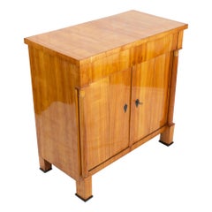 Biedermeier Half Cabinet, Cherrywood, Neoclassical Design, Circa 1820