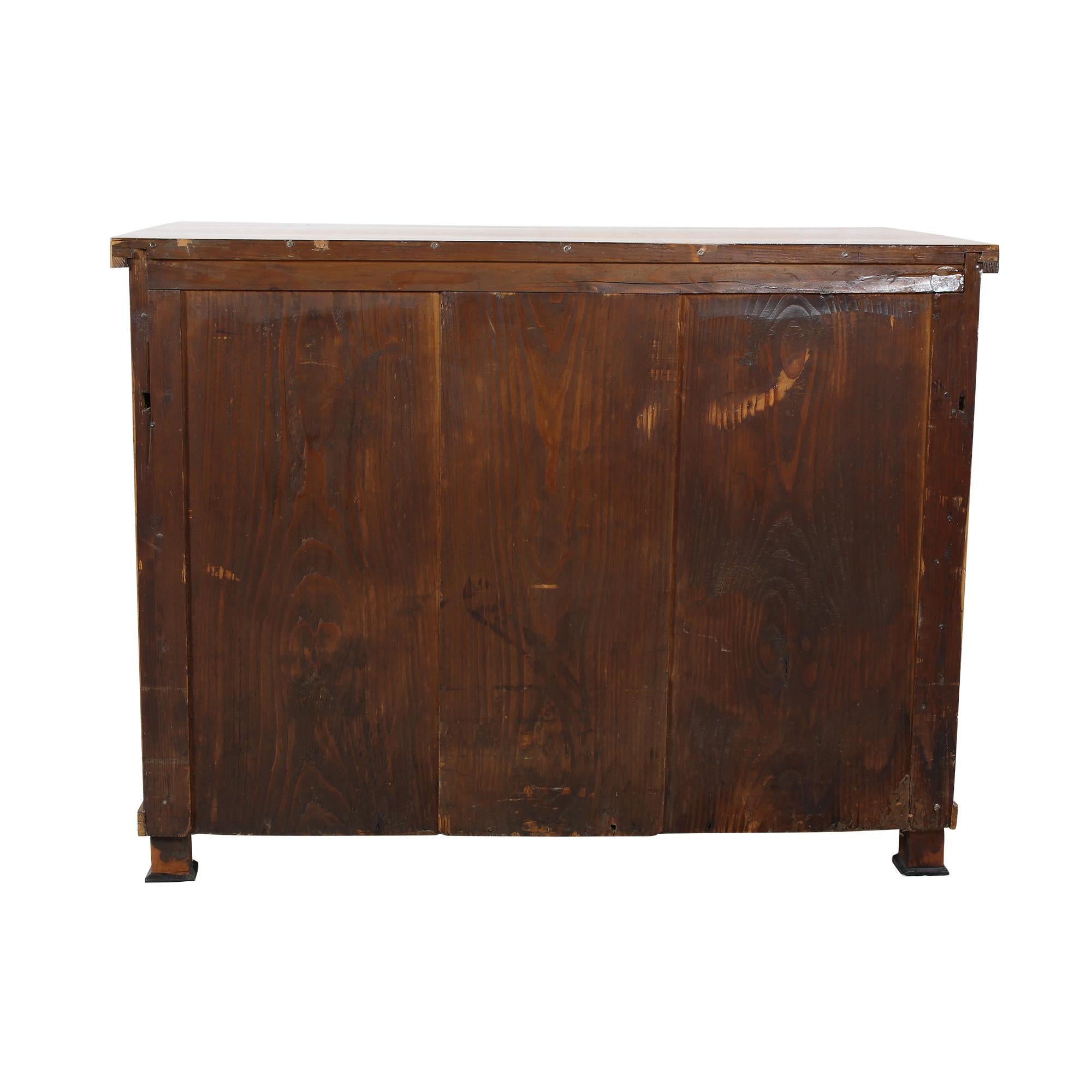 Polished Early 19th Century Biedermeier Cherrywood Half Cabinet or Commode