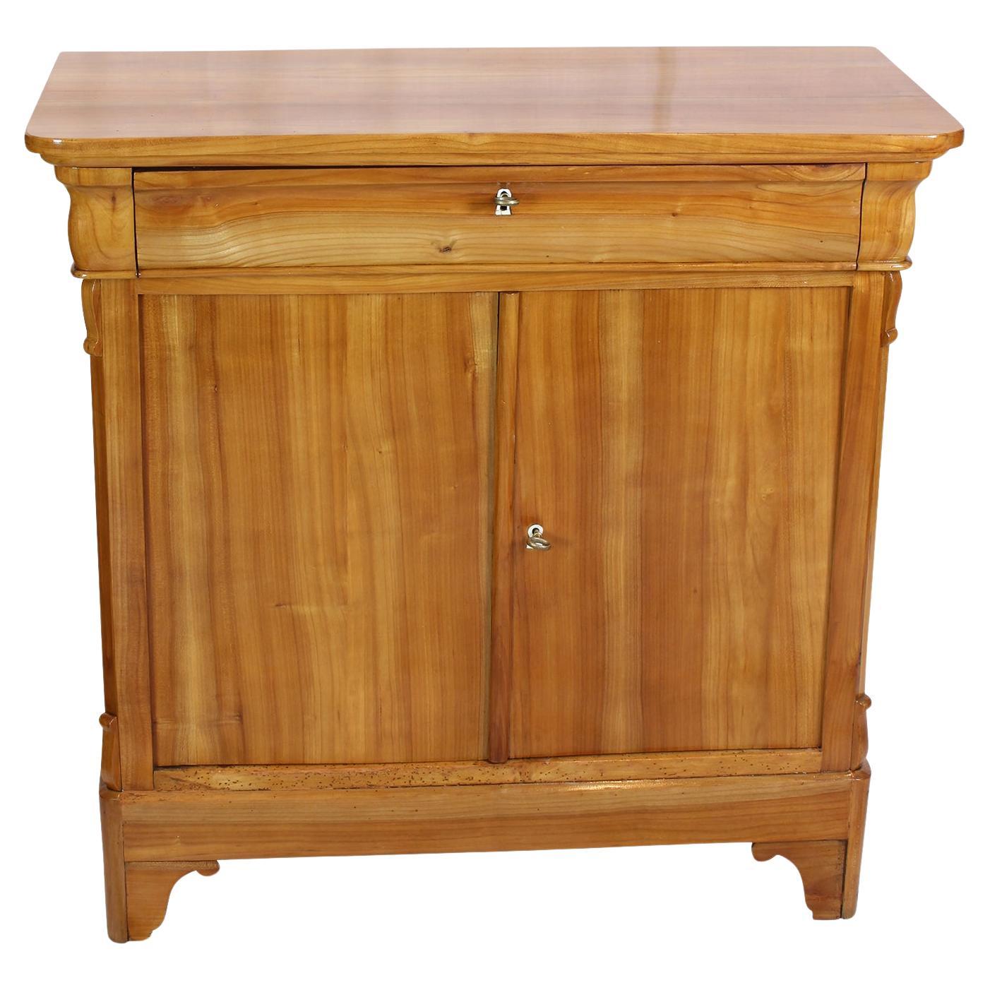 Early 19th Century Biedermeier Cherrywood Half Cabinet / Commode For Sale