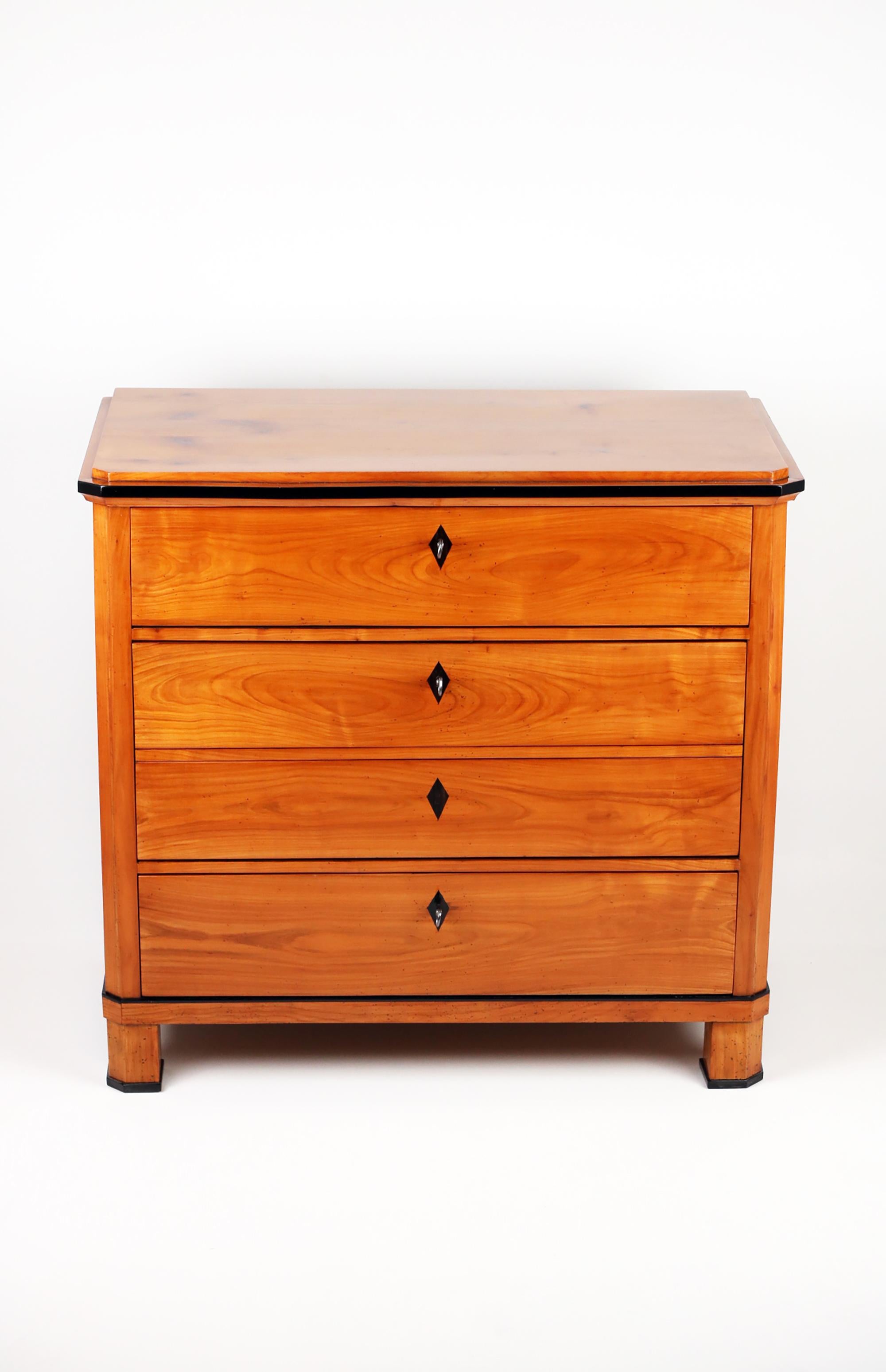 Early 19th Century Biedermeier, Chest of Drawers Cherrywood For Sale 11