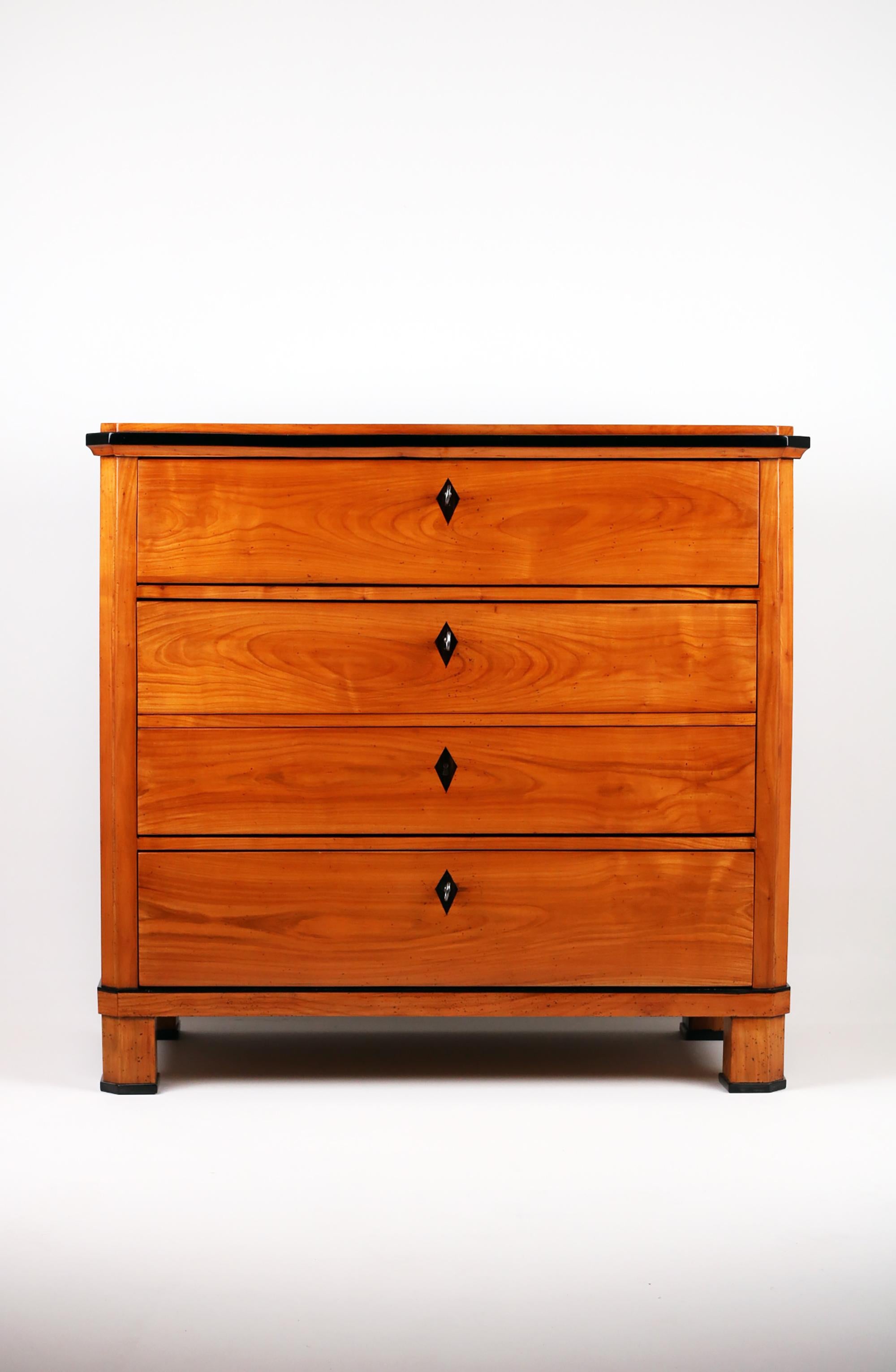 Early 19th Century Biedermeier, Chest of Drawers Cherrywood For Sale 12
