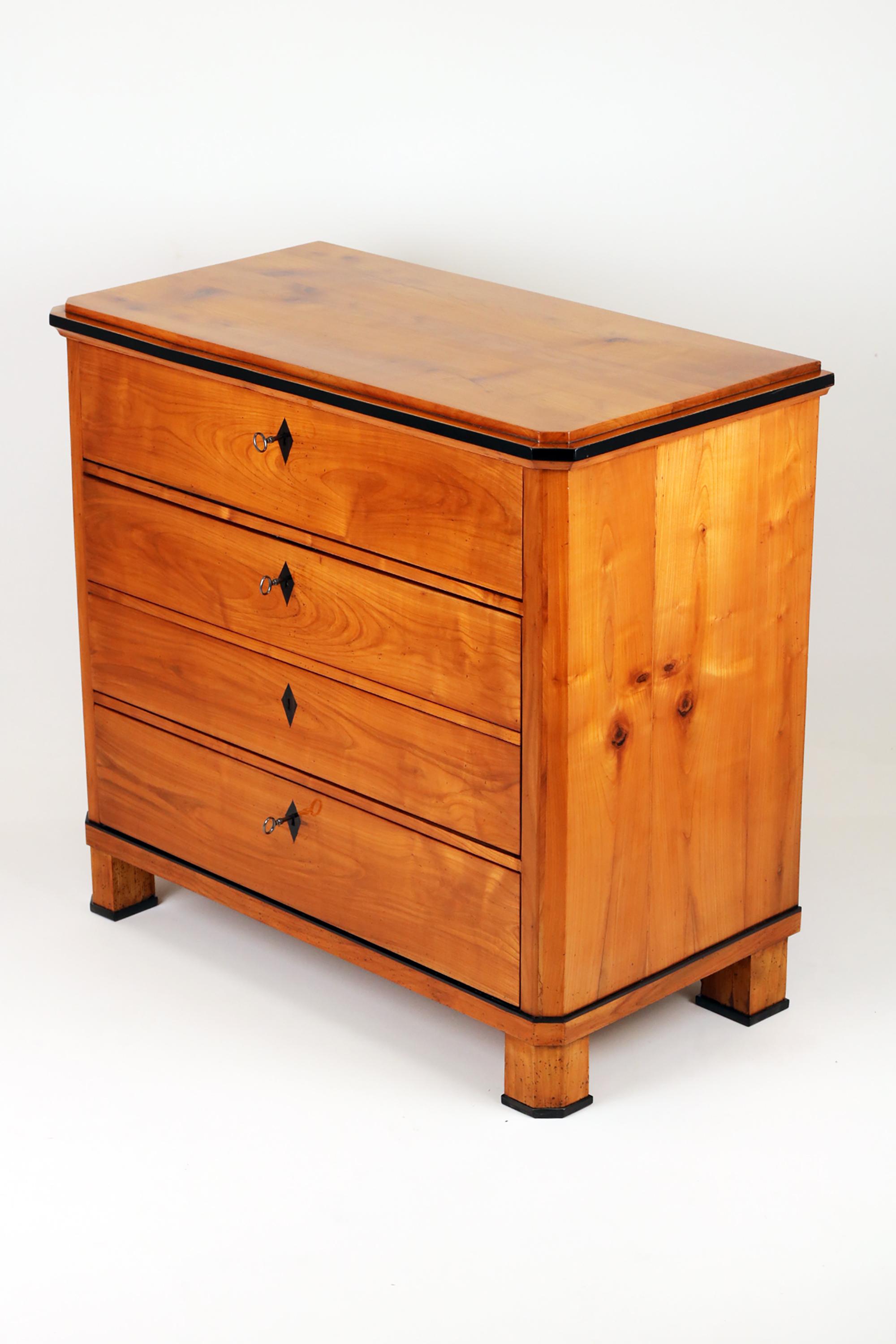 Early 19th Century Biedermeier, Chest of Drawers Cherrywood For Sale 2