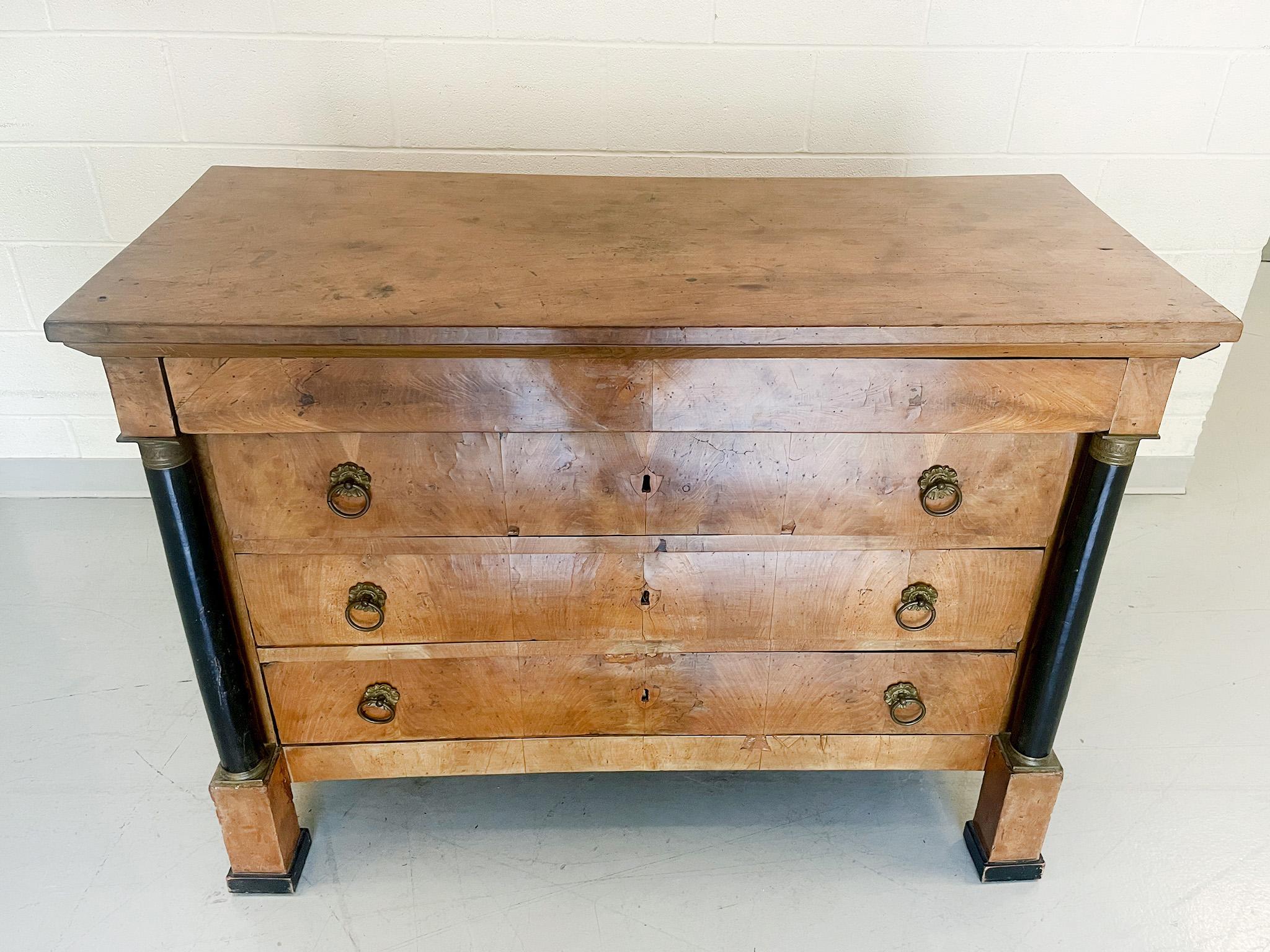 Wood Early 19th Century Biedermeier Chest of Drawers