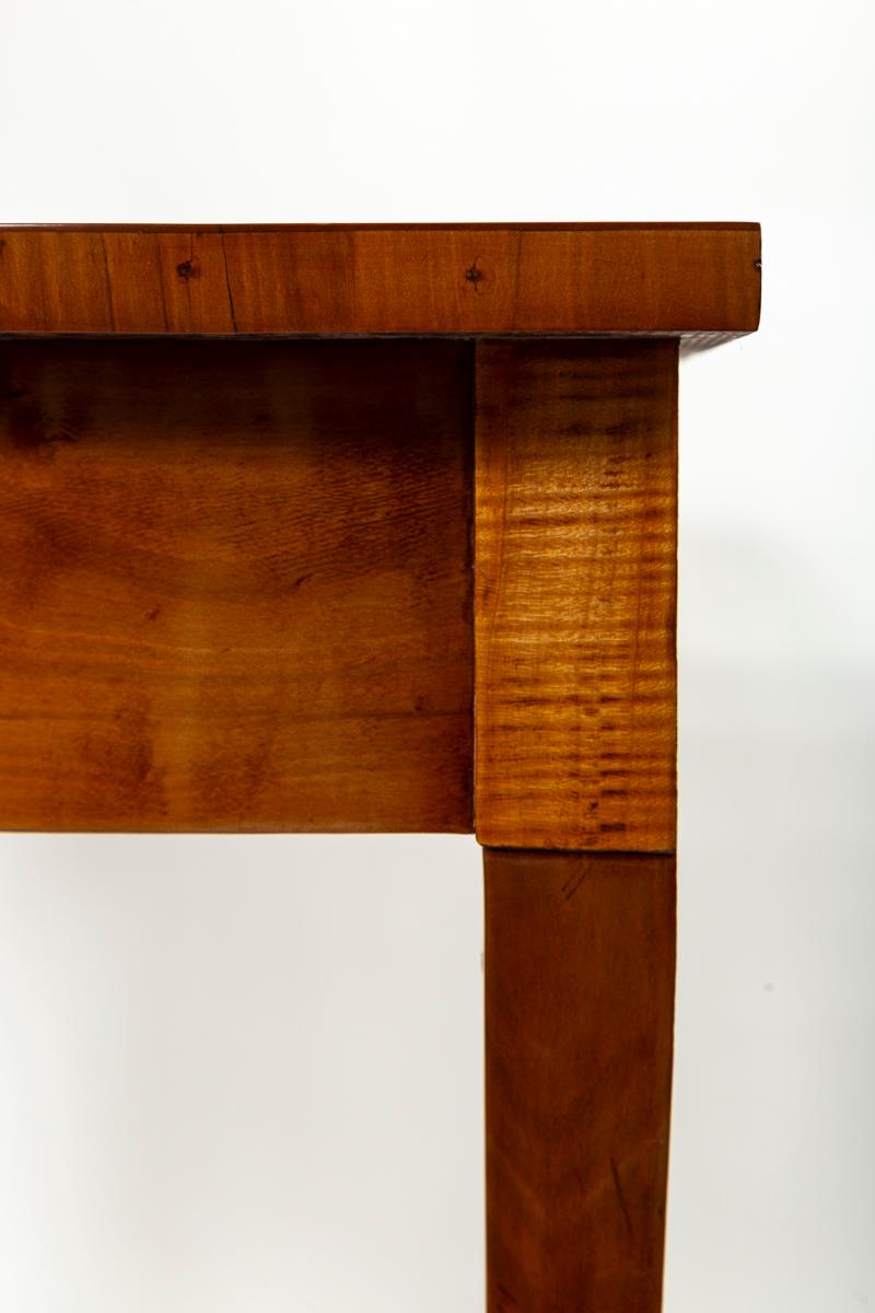 Early 19th Century Biedermeier Demilune Pearwood Console For Sale 2