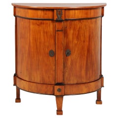 Aparador Biedermeier / Imperio de principios del siglo XIX, Arcón Demi Lune