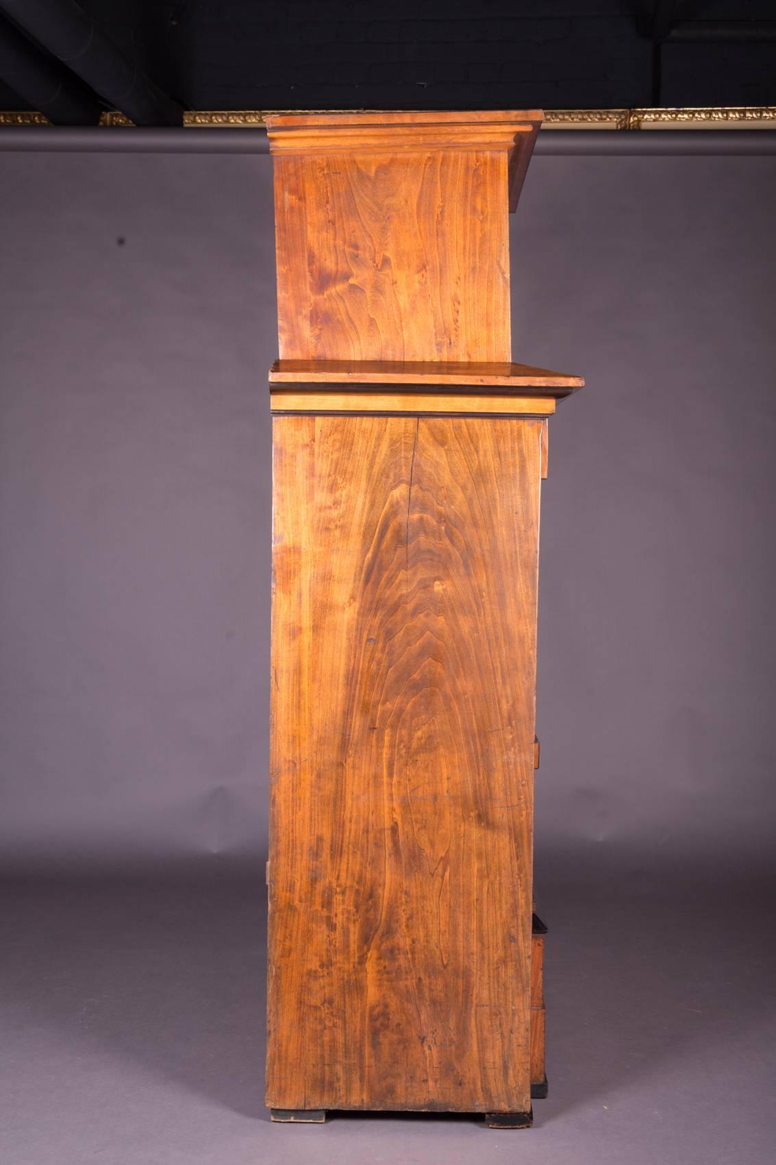 Early 19th Century Biedermeier Mahogany Pyramid Cupboard For Sale 3