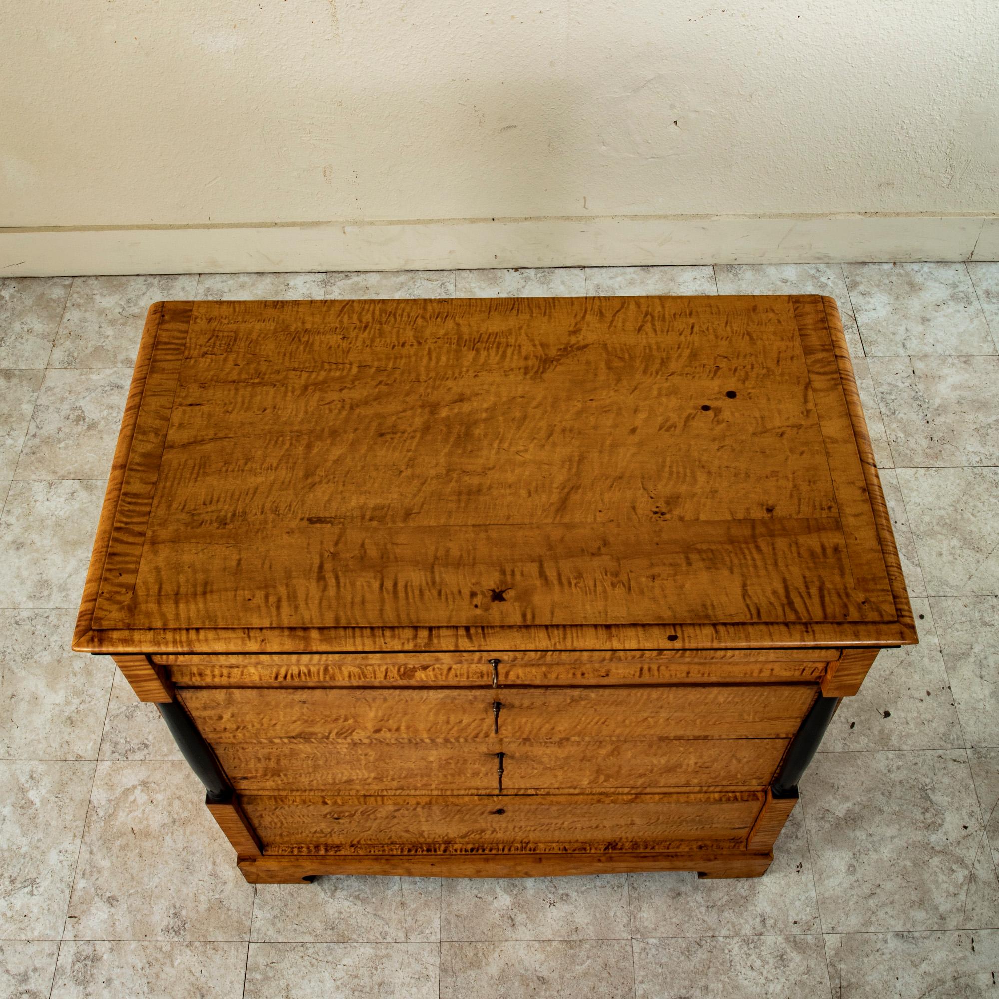 Early 19th Century Biedermeier Period Birdseye Maple Commode or Chest of Drawers 5