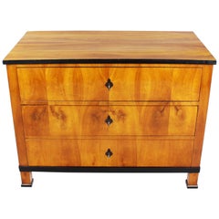 Early 19th Century Biedermeier Period Chest of Drawers, Cherry Tree Veneered