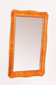 Early 19th Century Biedermeier Restored Cherrywood Czech Mirror in the Frame