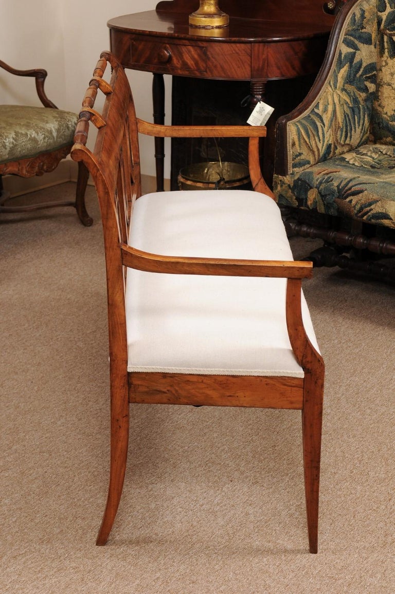 Early 19th Century Biedermeier Settee with Lyre Back Splat For Sale at ...