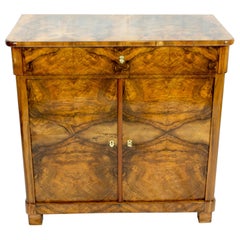 Early 19th Century Biedermeier Walnut Half Cabinet