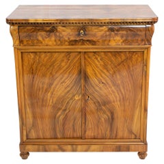 Early 19th Century Biedermeier Walnut Half Cabinet