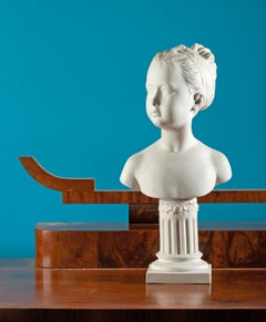 Busto in biscuit di Louise Brongniart di Houdon del primo Ottocento realizzato da Sèvres