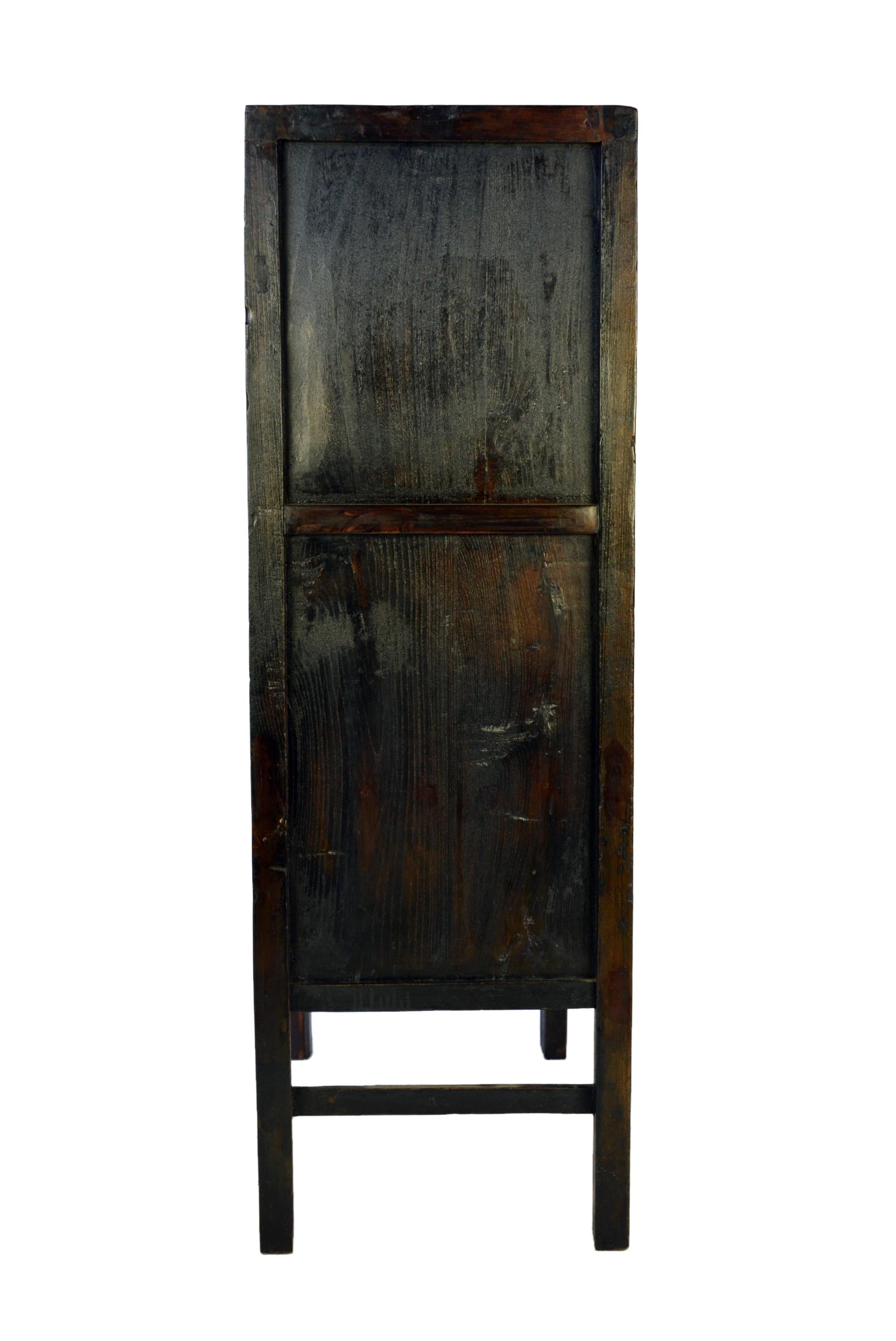Early 19th Century Black Lacquer Cabinet For Sale 4