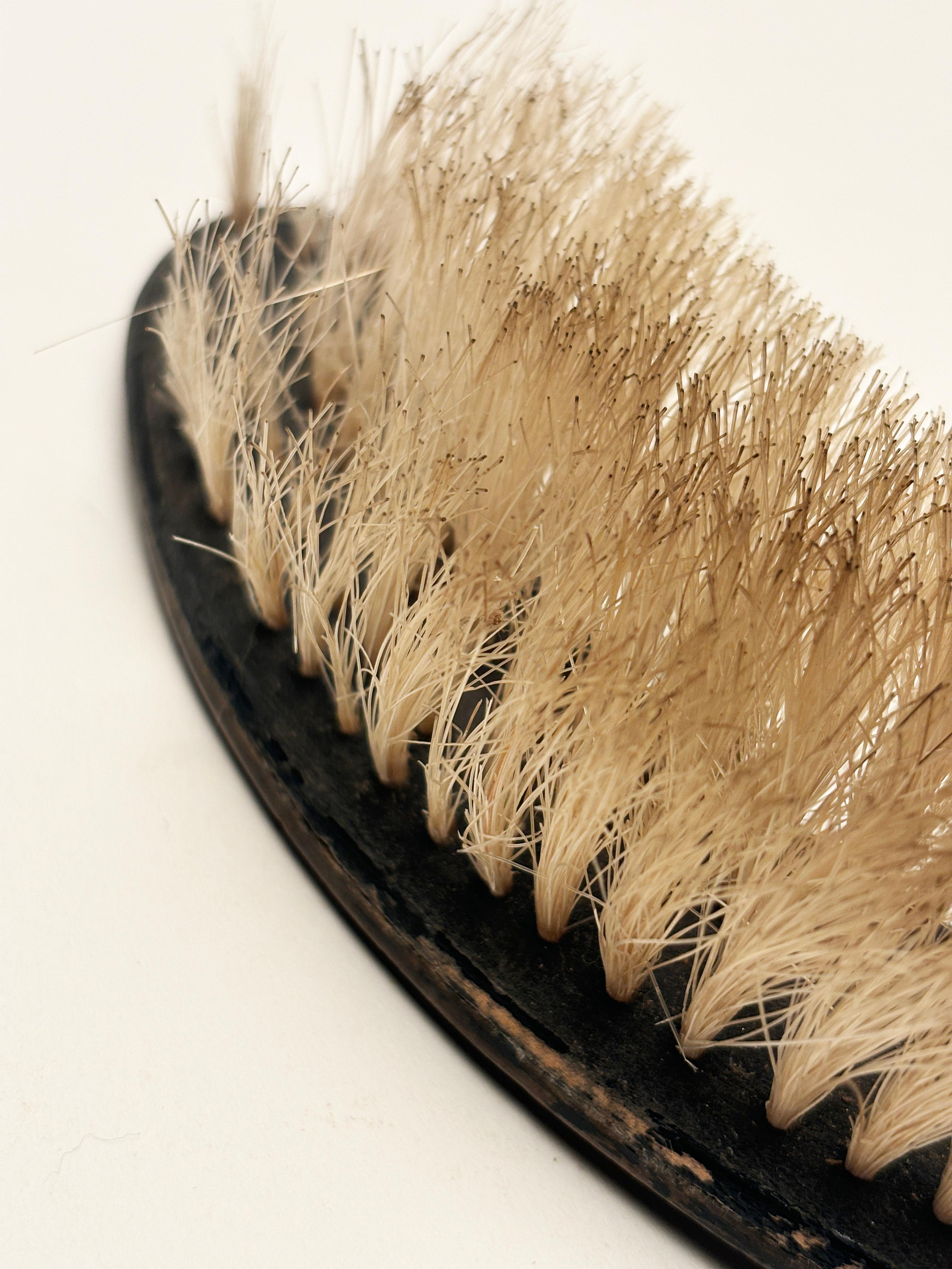 Early 19th Century Black Lacquer Chinese Crumb Brush For Sale 4