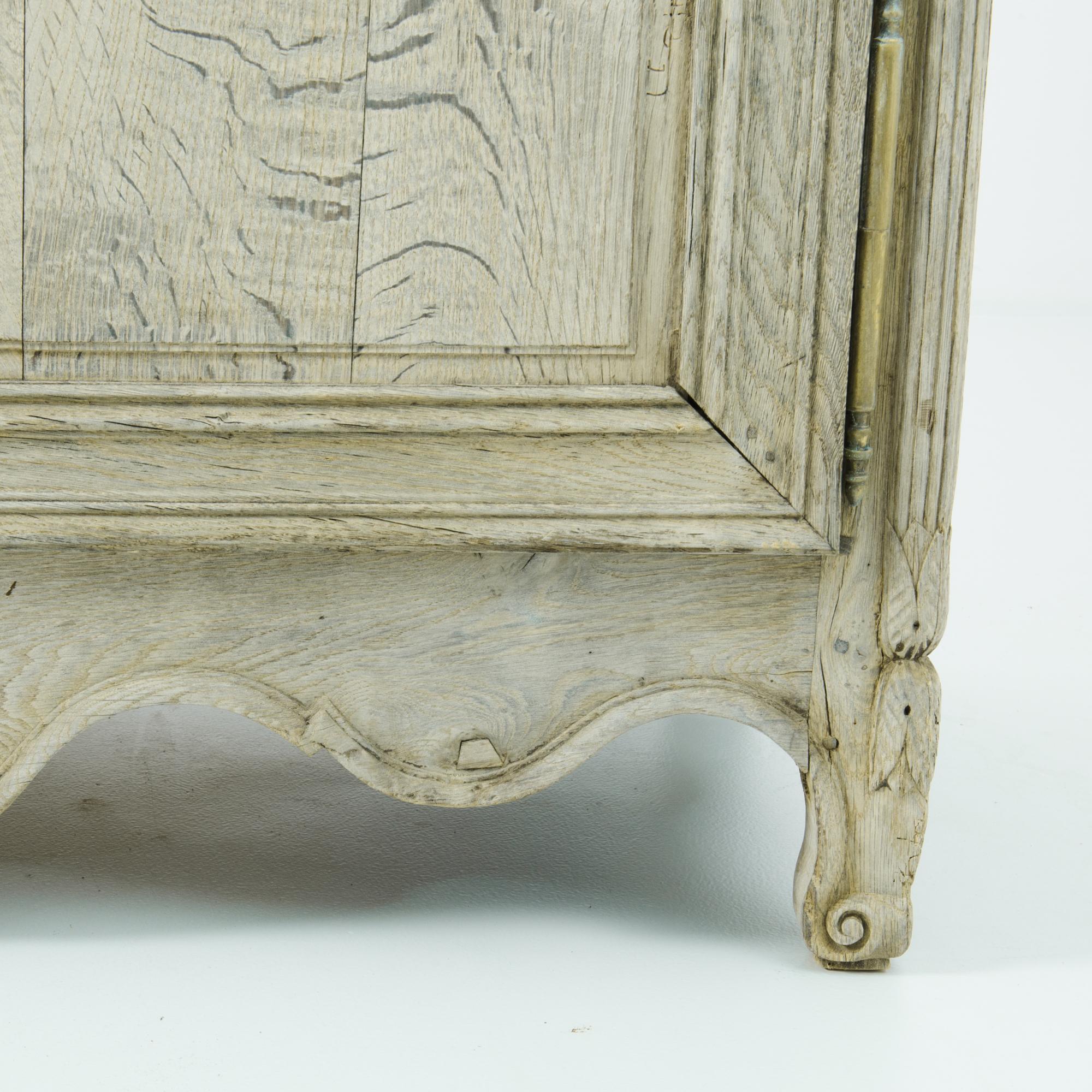 Early 19th Century Bleached Oak Vitrine Cupboard 4