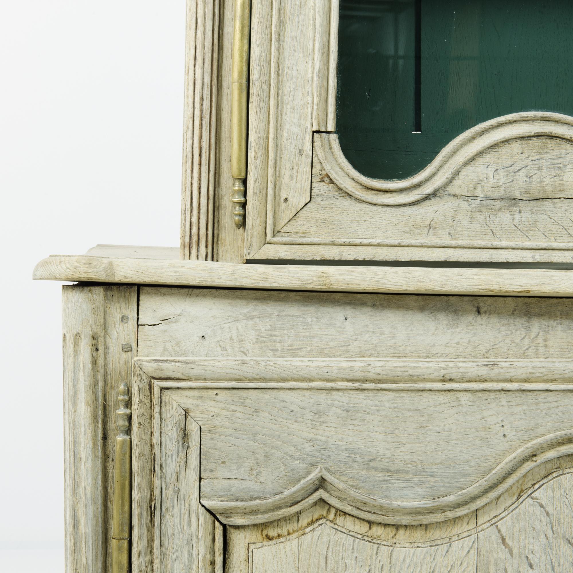 Early 19th Century Bleached Oak Vitrine Cupboard 1