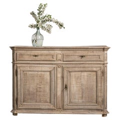 Early 19th Century Bleached Wood French Oak Buffet