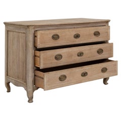 Early 19th Century Bleached Wood French Oak Chest Of Drawers