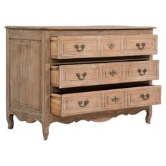 Early 19th Century Bleached Wood Louis XV Oak Chest Of Drawers